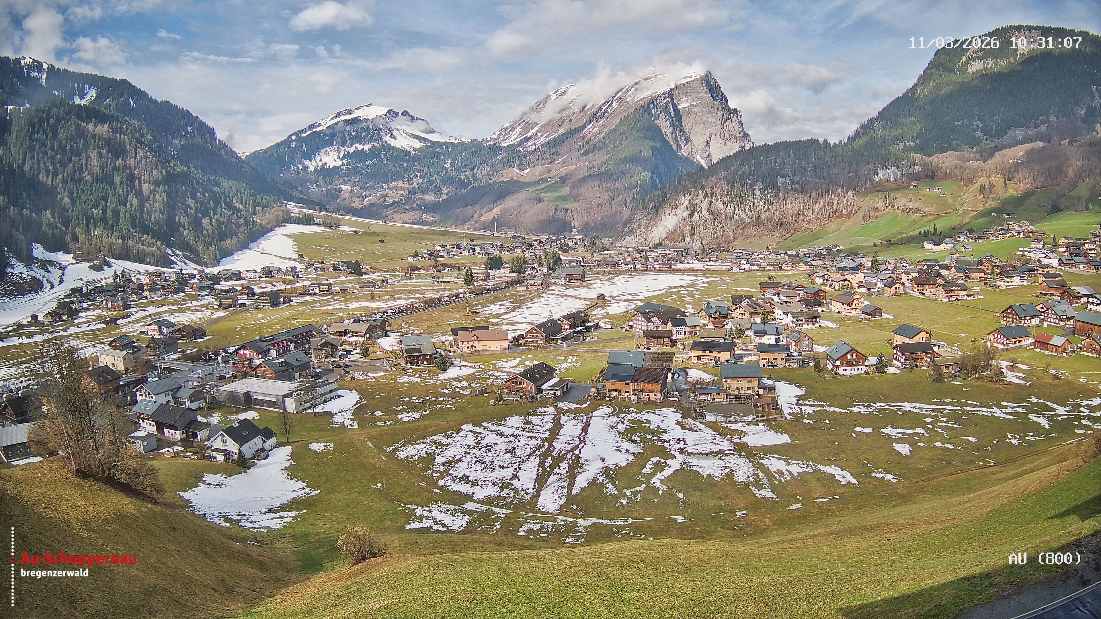 Archiv Foto Webcam Au bei Schoppernau