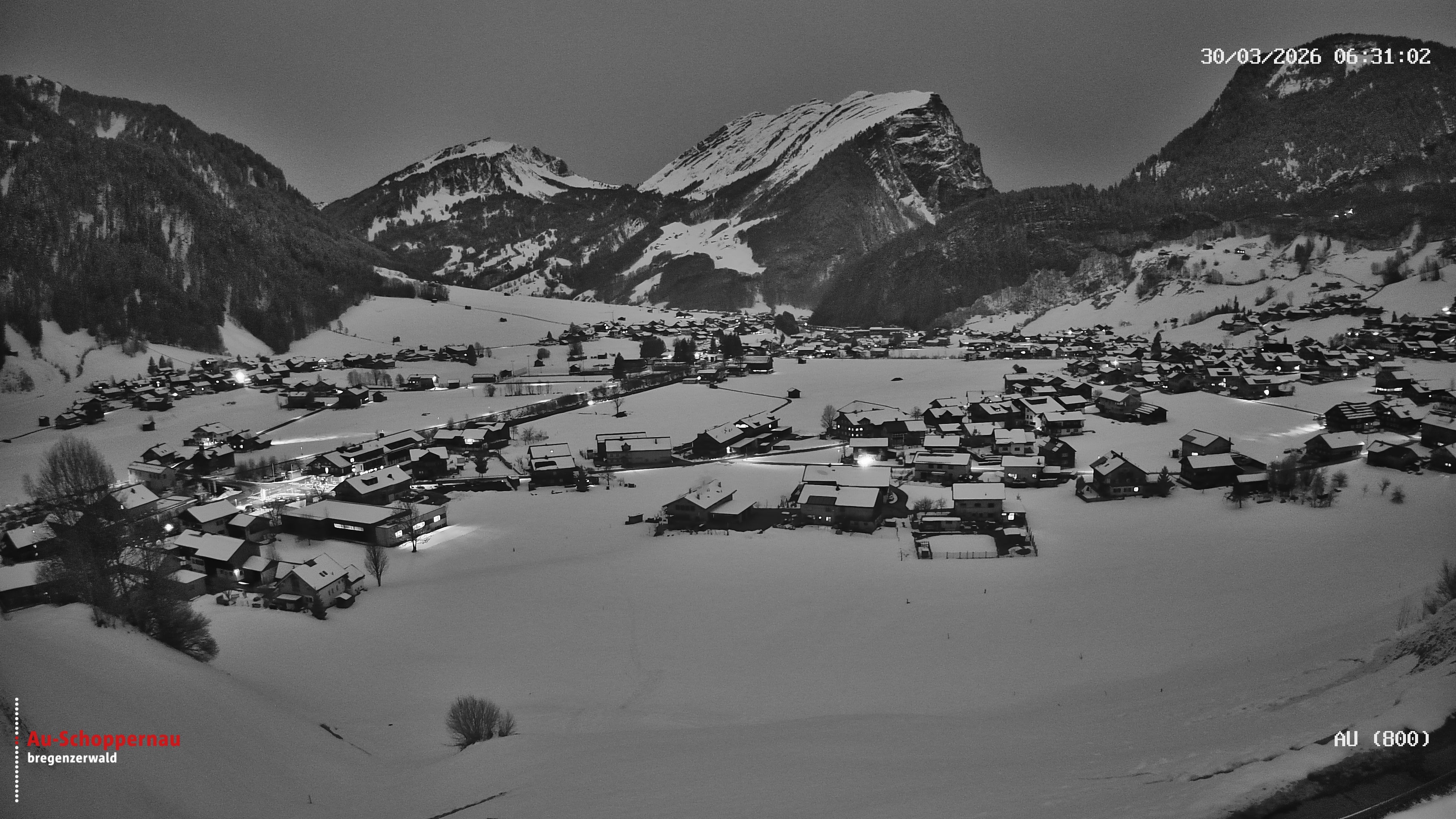 Archived image Webcam Au near Schoppernau