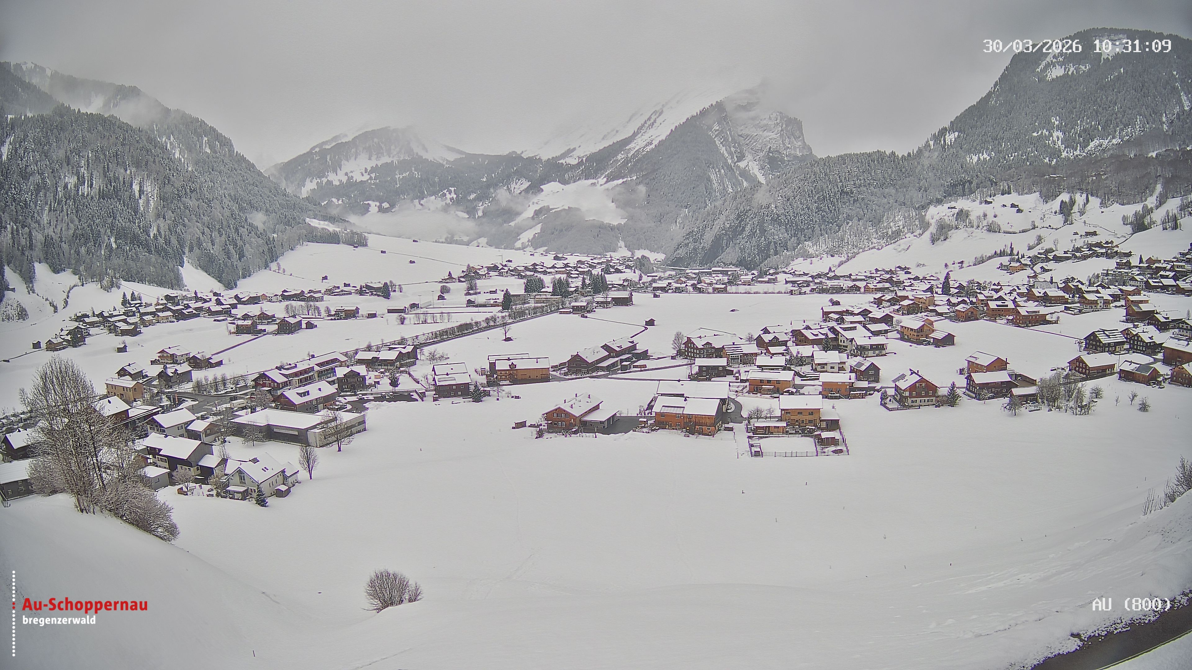 Archiv Foto Webcam Au bei Schoppernau