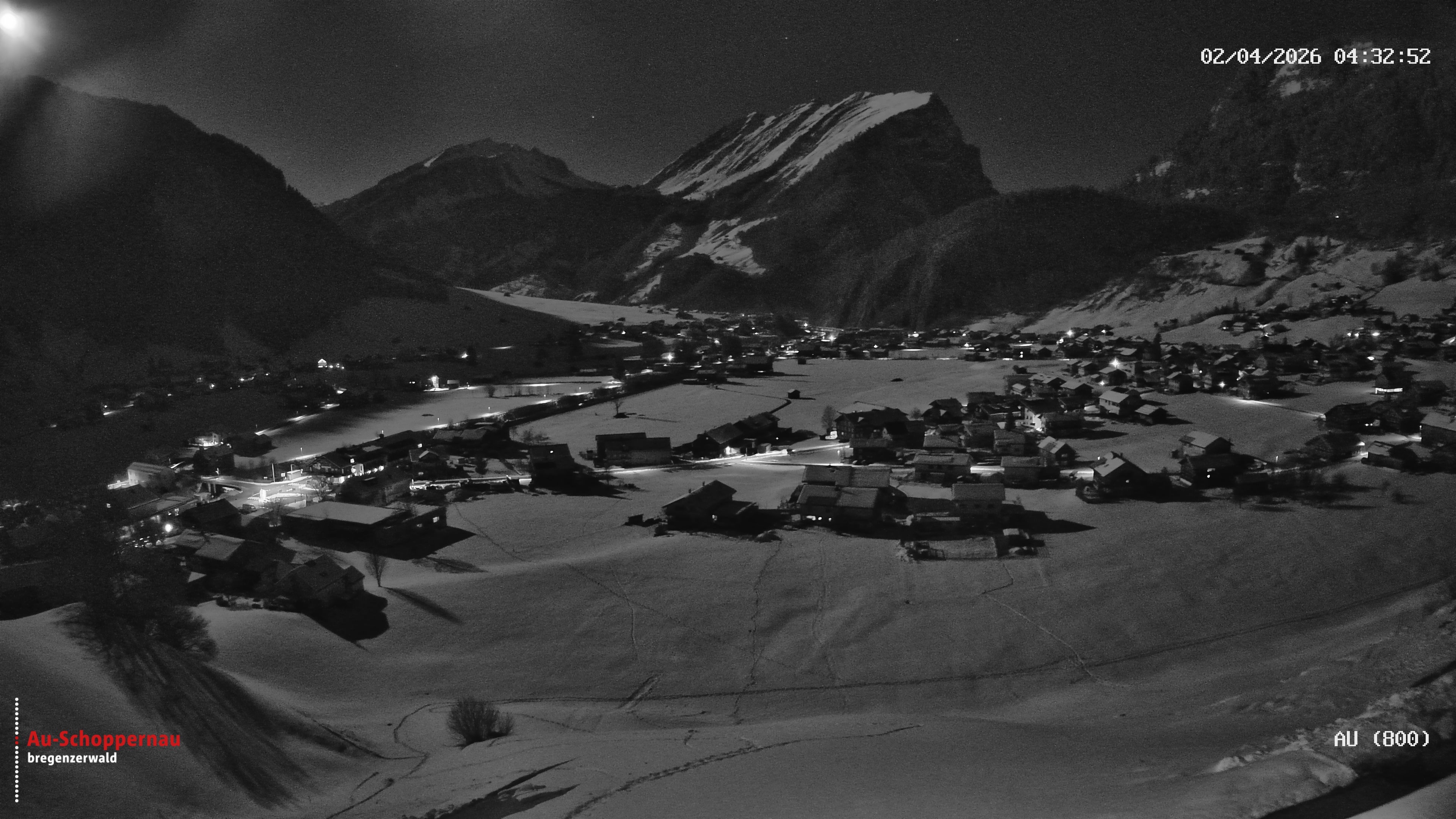Archiv Foto Webcam Au bei Schoppernau