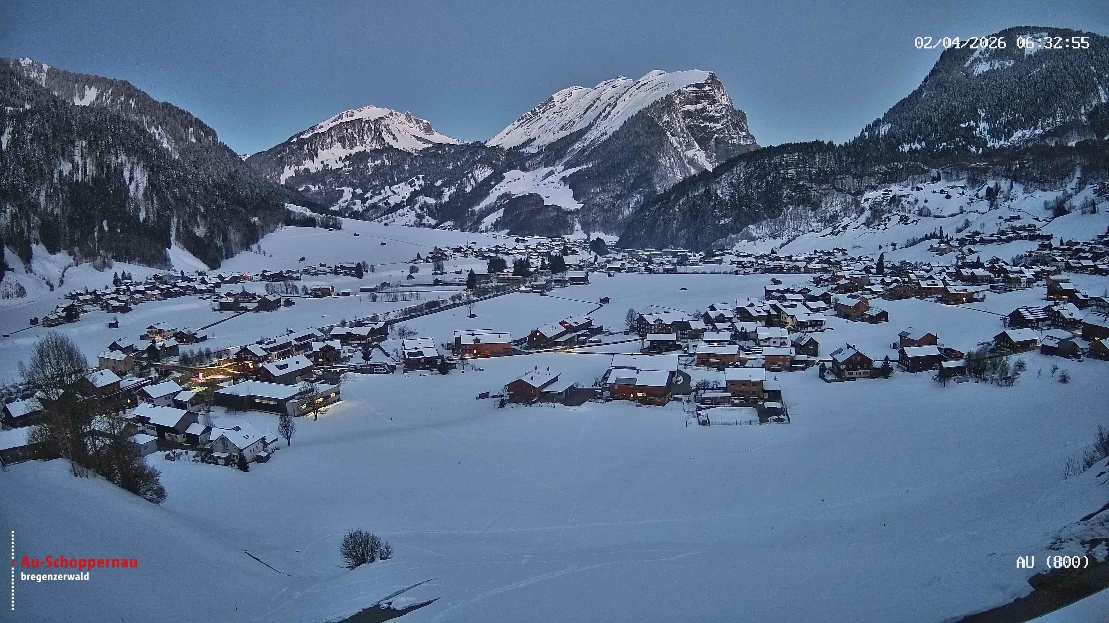 Archiv Foto Webcam Au bei Schoppernau