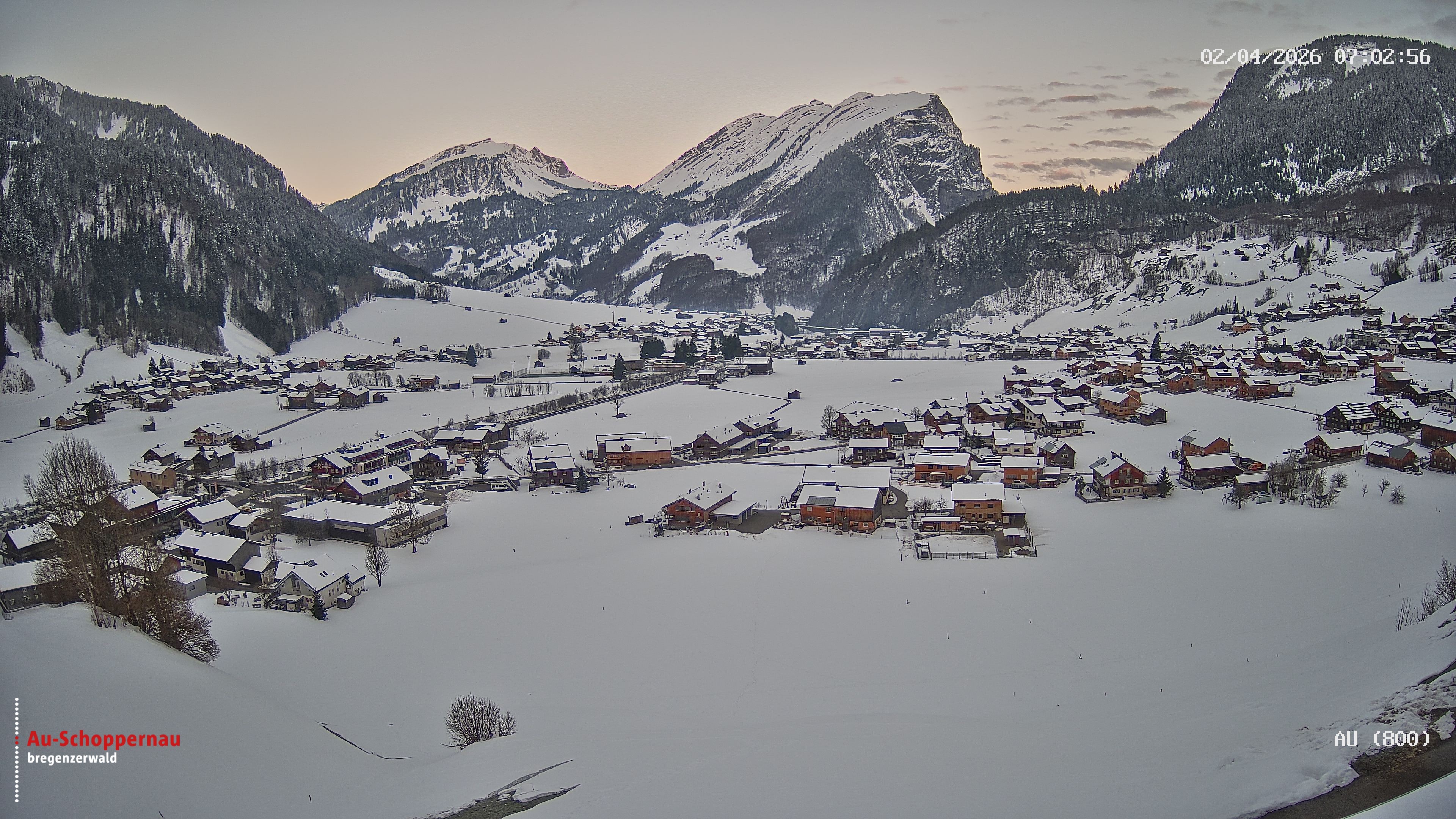 Archiv Foto Webcam Au bei Schoppernau