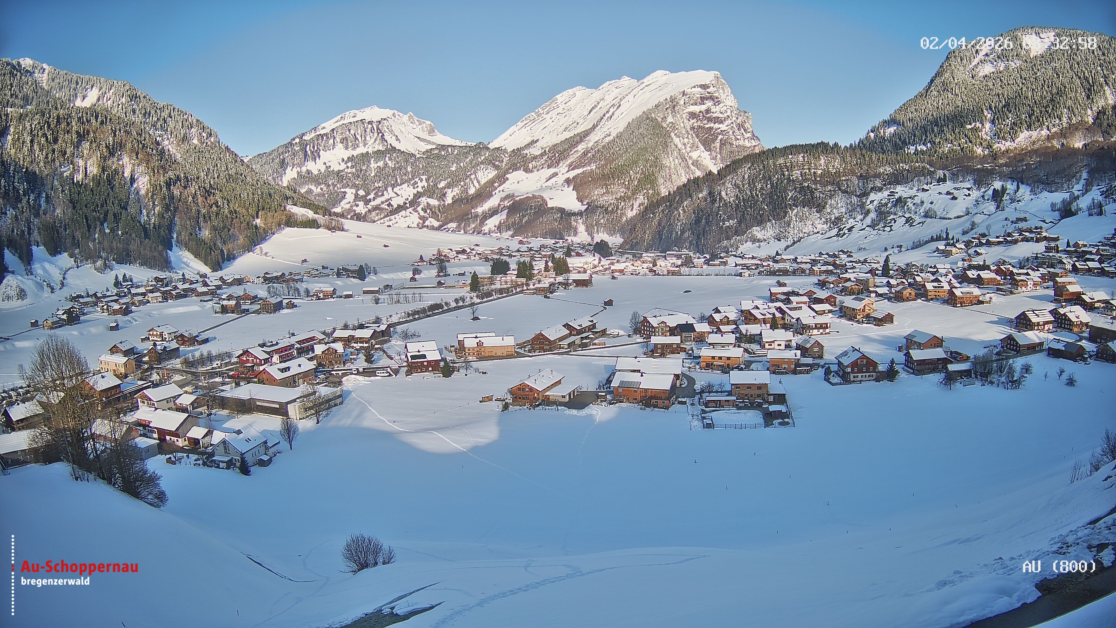 Archiv Foto Webcam Au bei Schoppernau