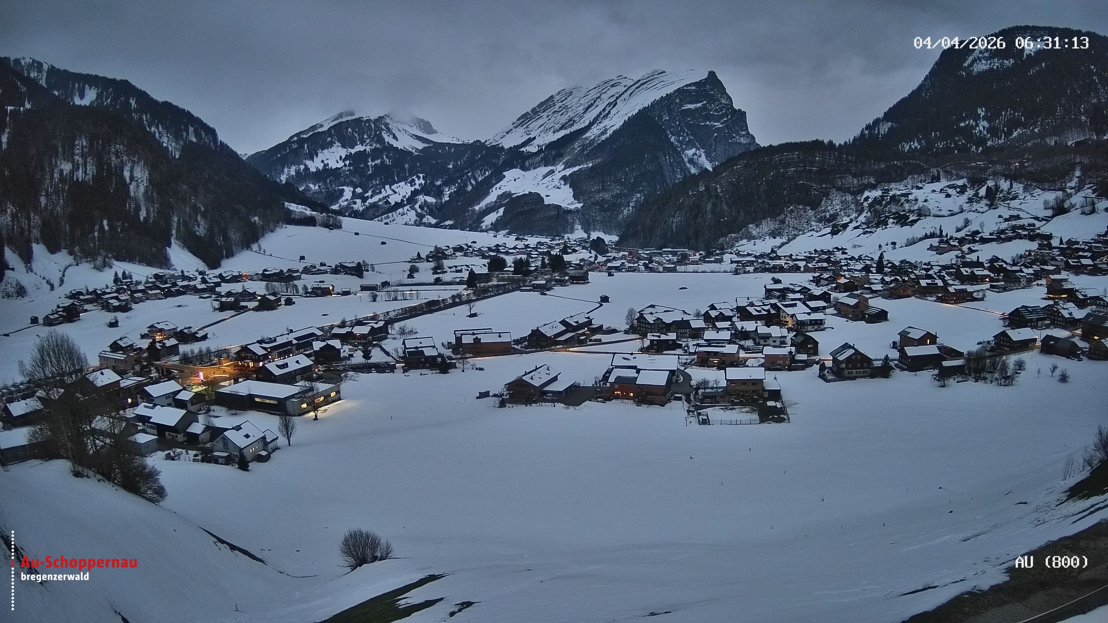 Archiv Foto Webcam Au bei Schoppernau