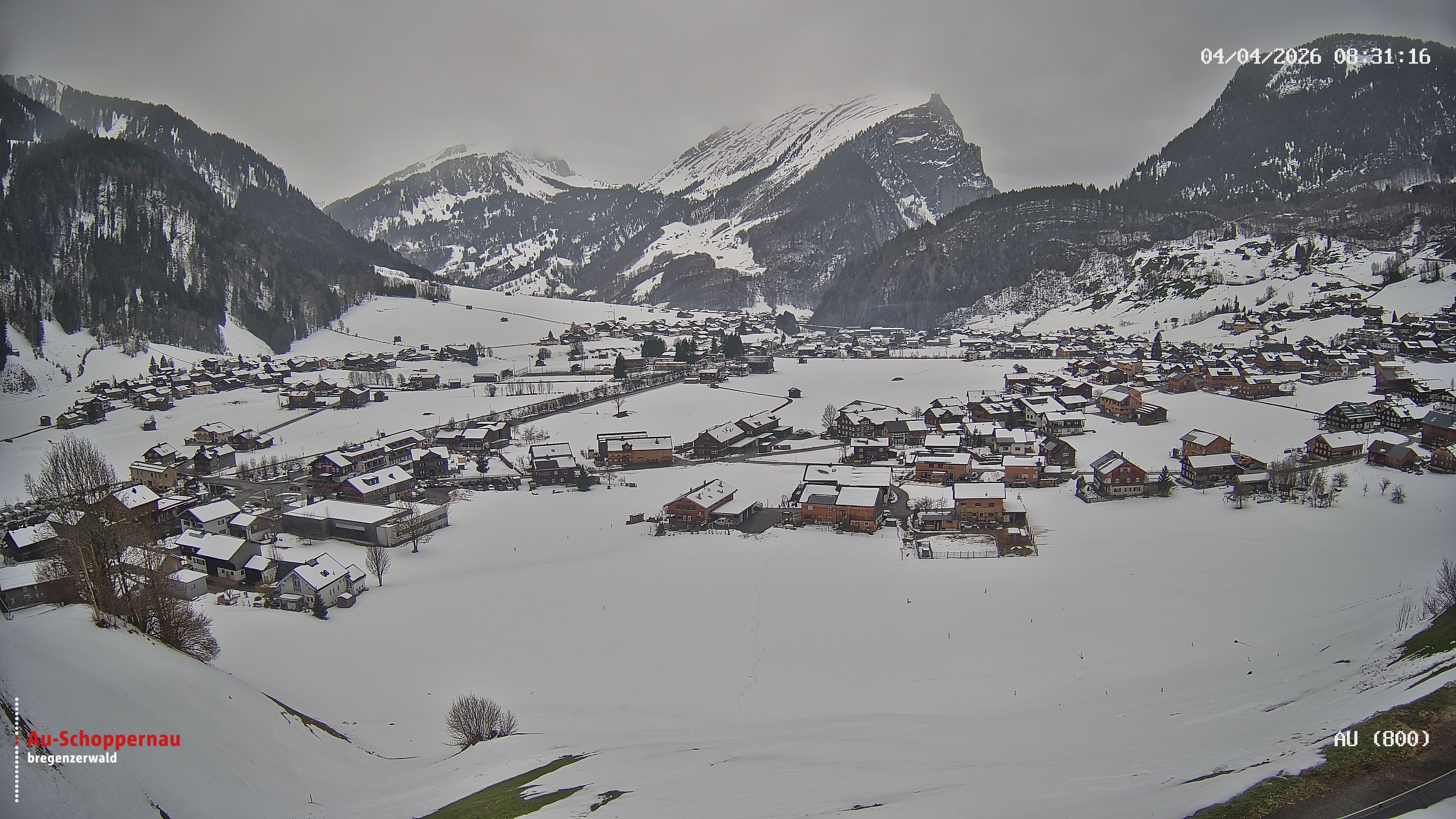 Archiv Foto Webcam Au bei Schoppernau
