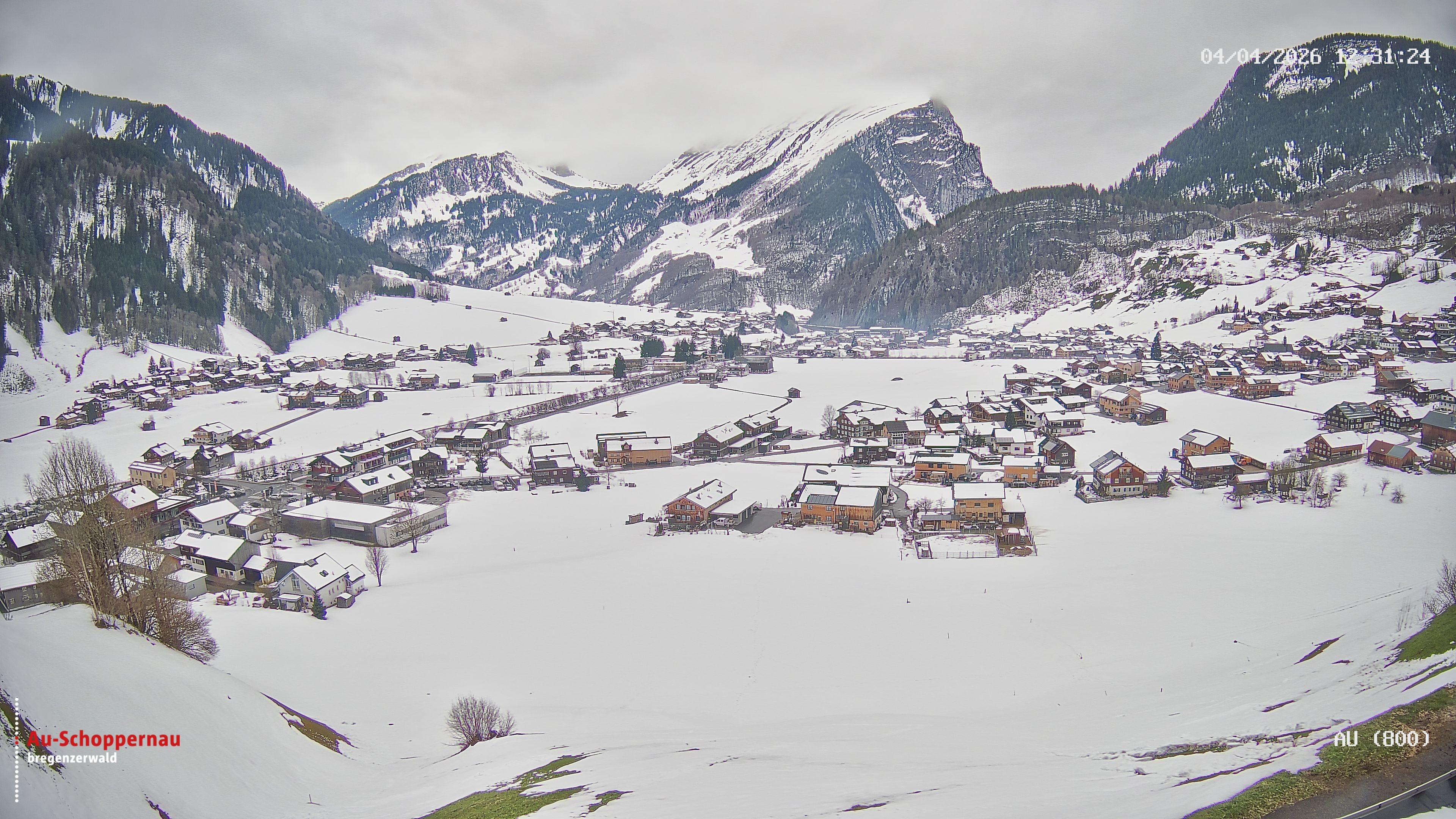 Archiv Foto Webcam Au bei Schoppernau