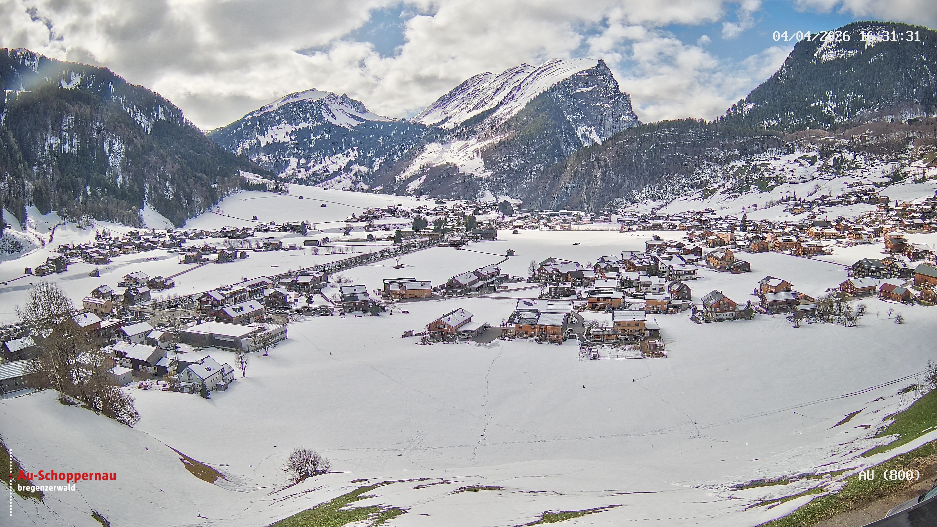 Archiv Foto Webcam Au bei Schoppernau