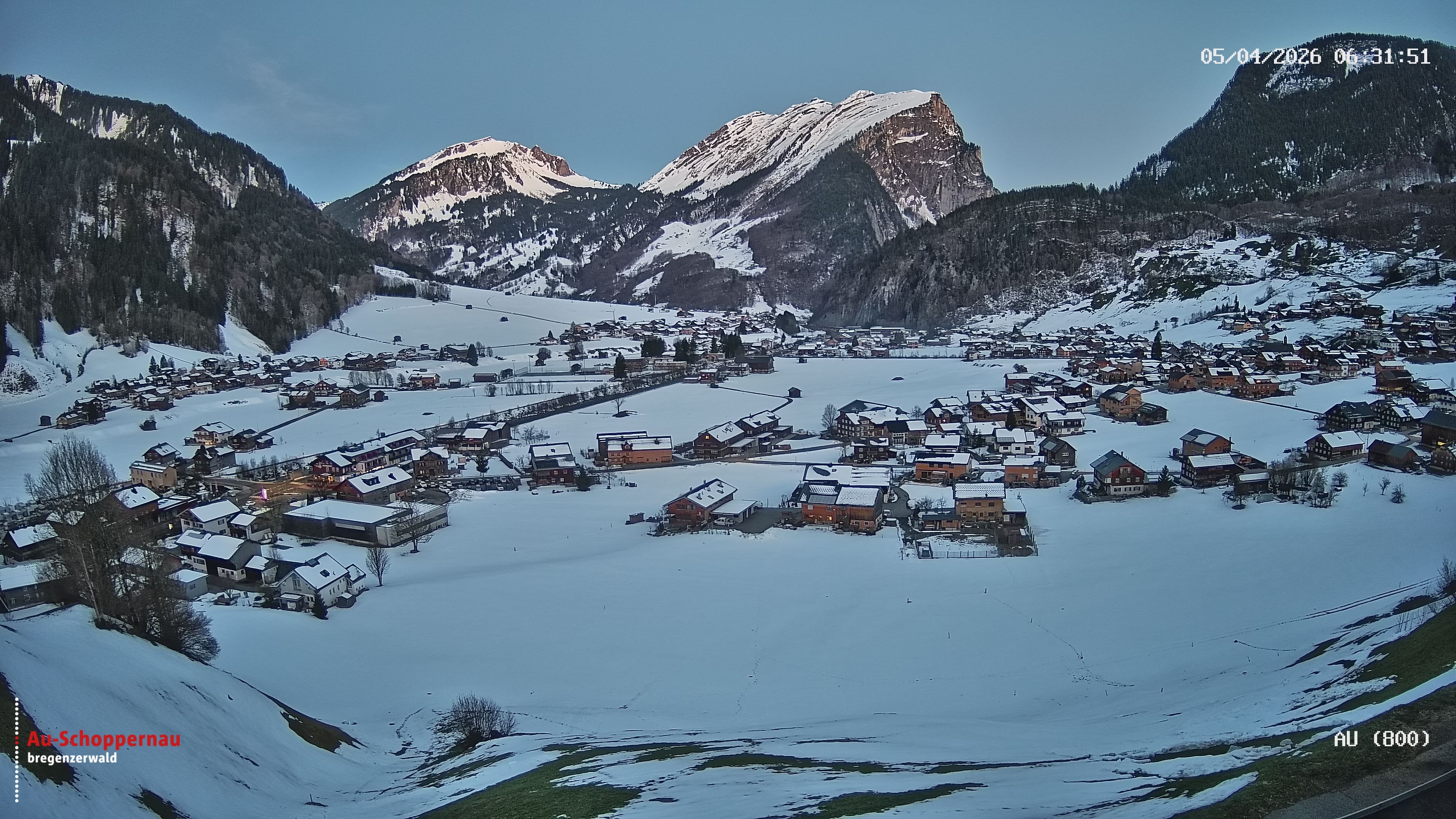 Archiv Foto Webcam Au bei Schoppernau