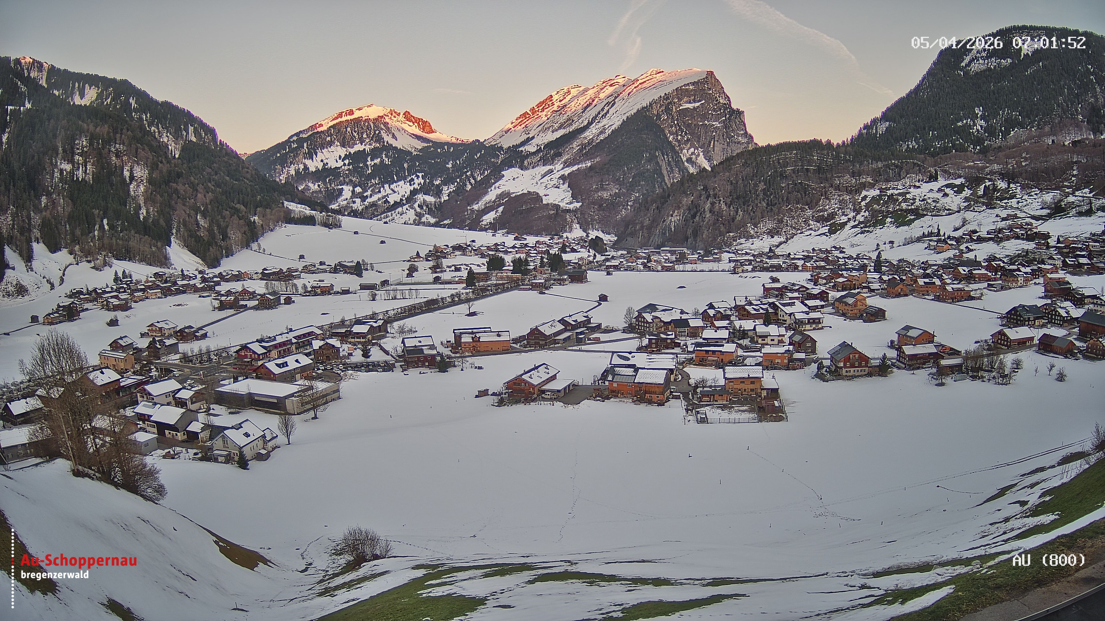 Archiv Foto Webcam Au bei Schoppernau