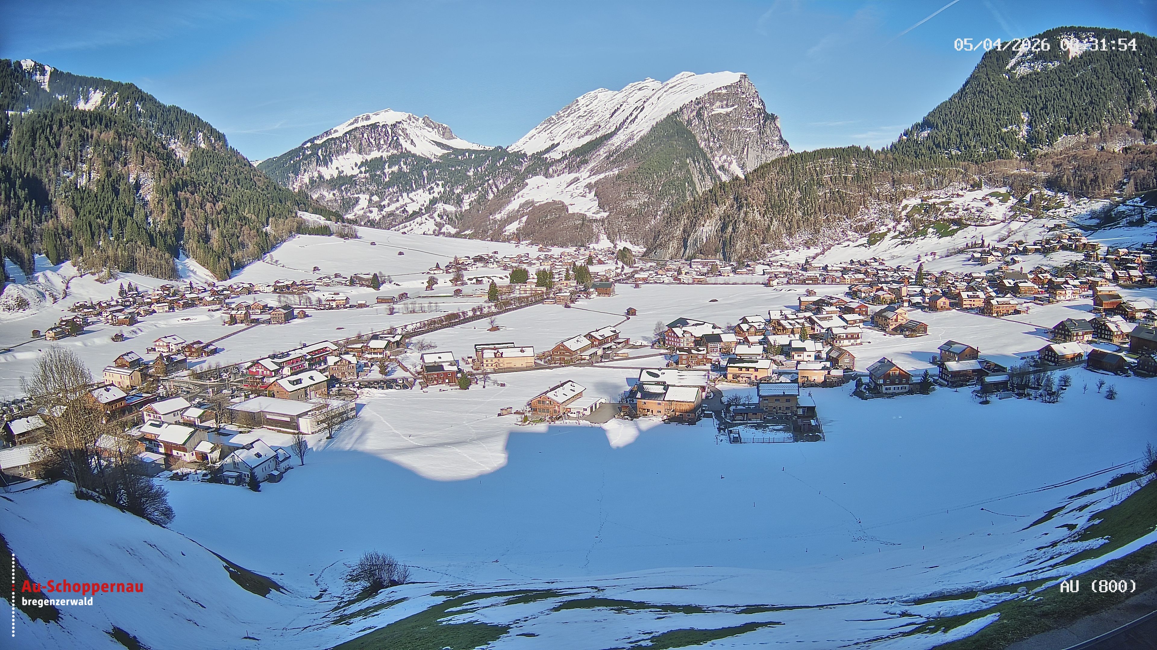 Archiv Foto Webcam Au bei Schoppernau