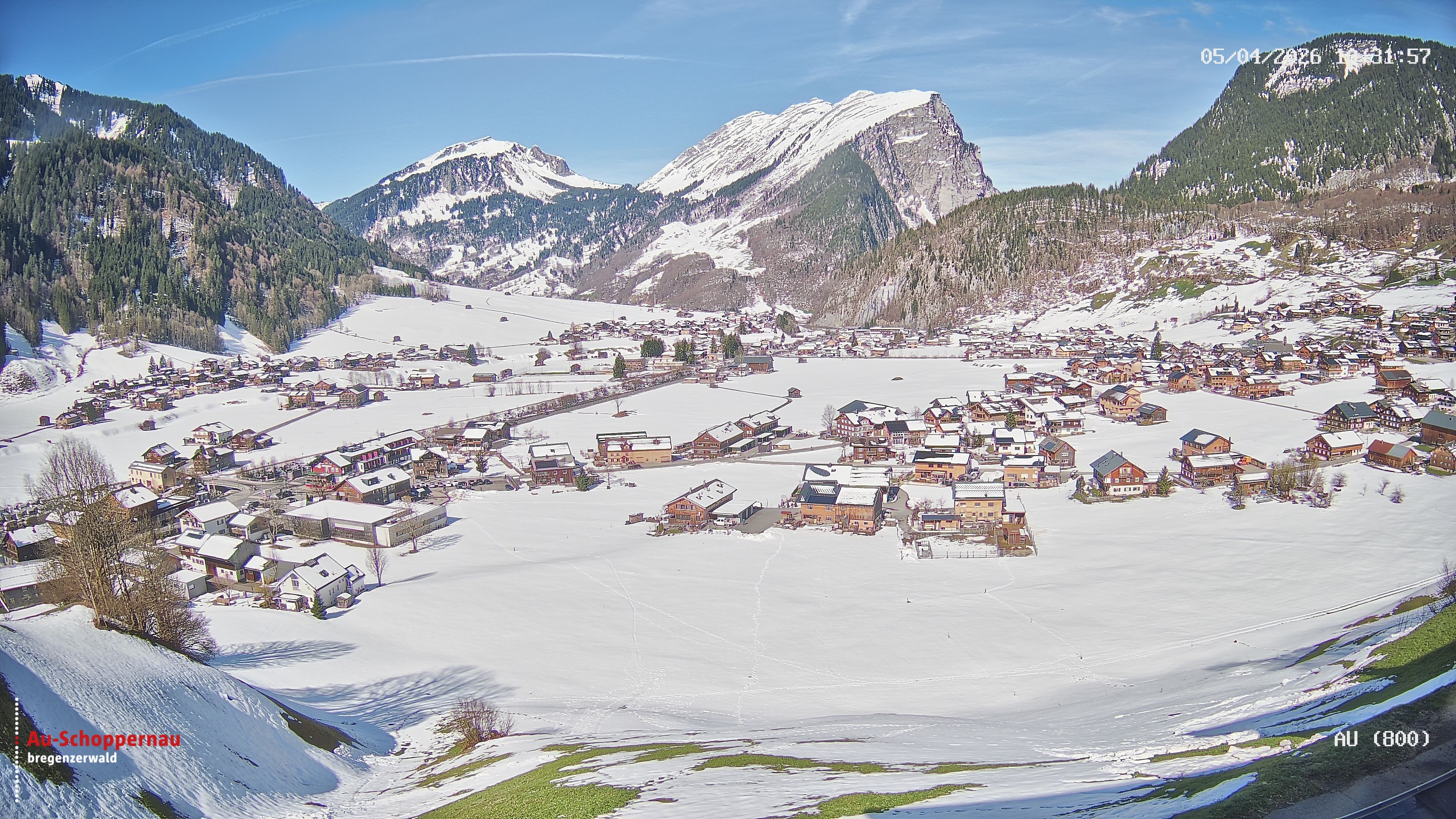 Archiv Foto Webcam Au bei Schoppernau