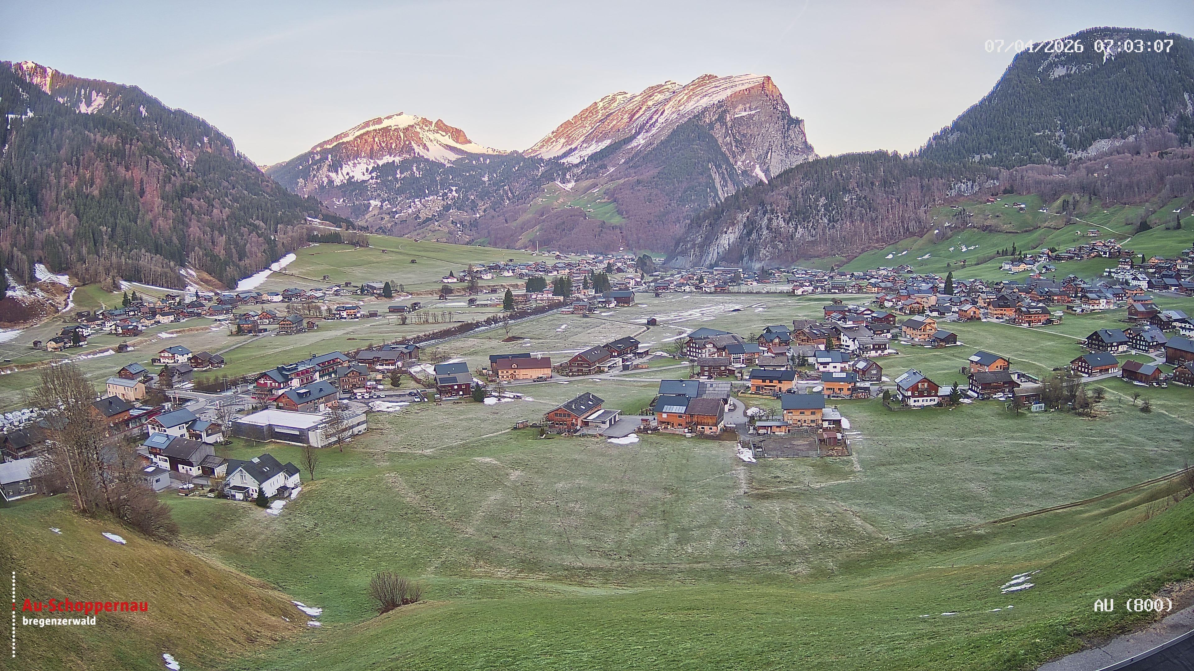Archiv Foto Webcam Au bei Schoppernau