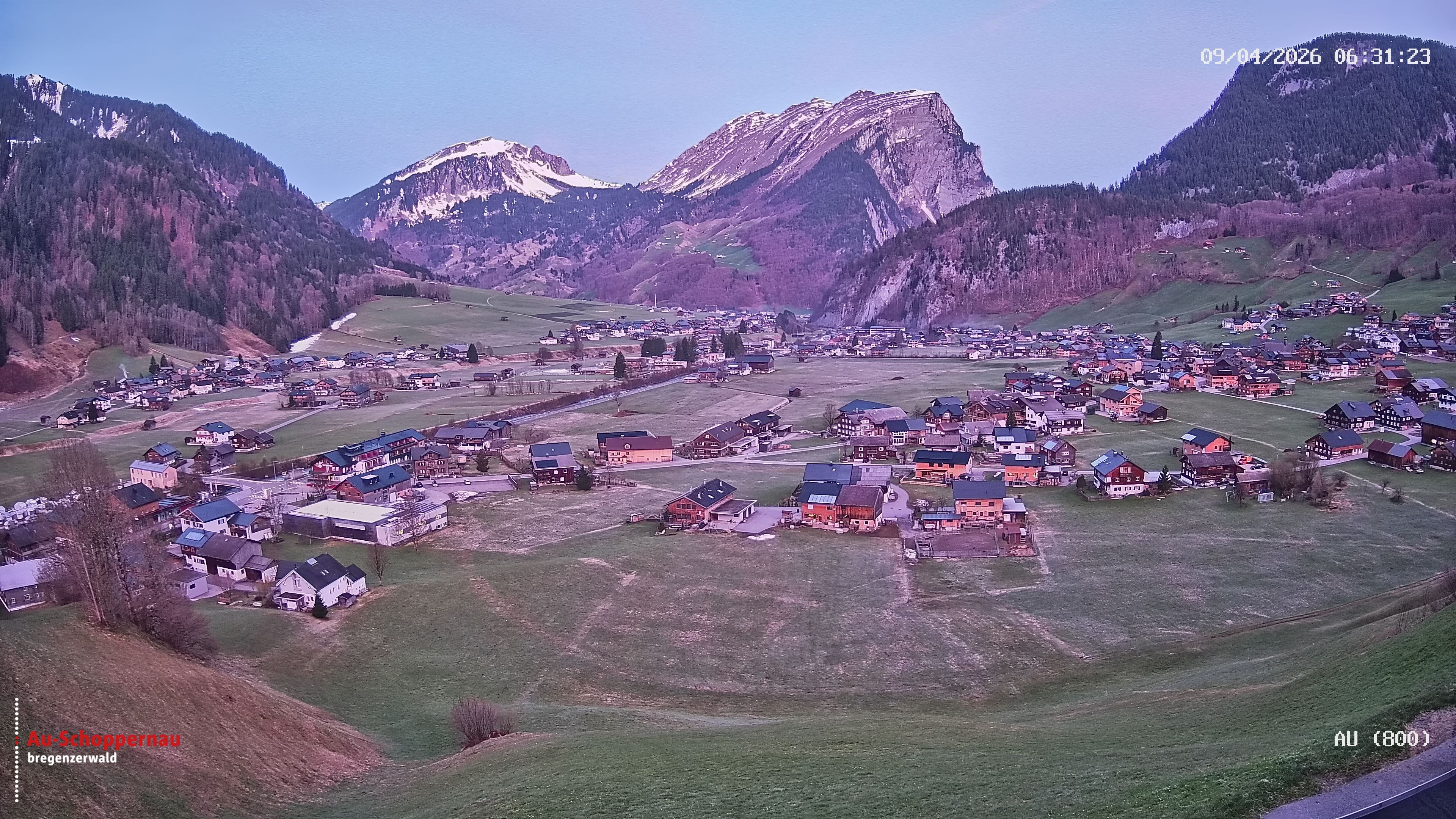 Archiv Foto Webcam Au bei Schoppernau