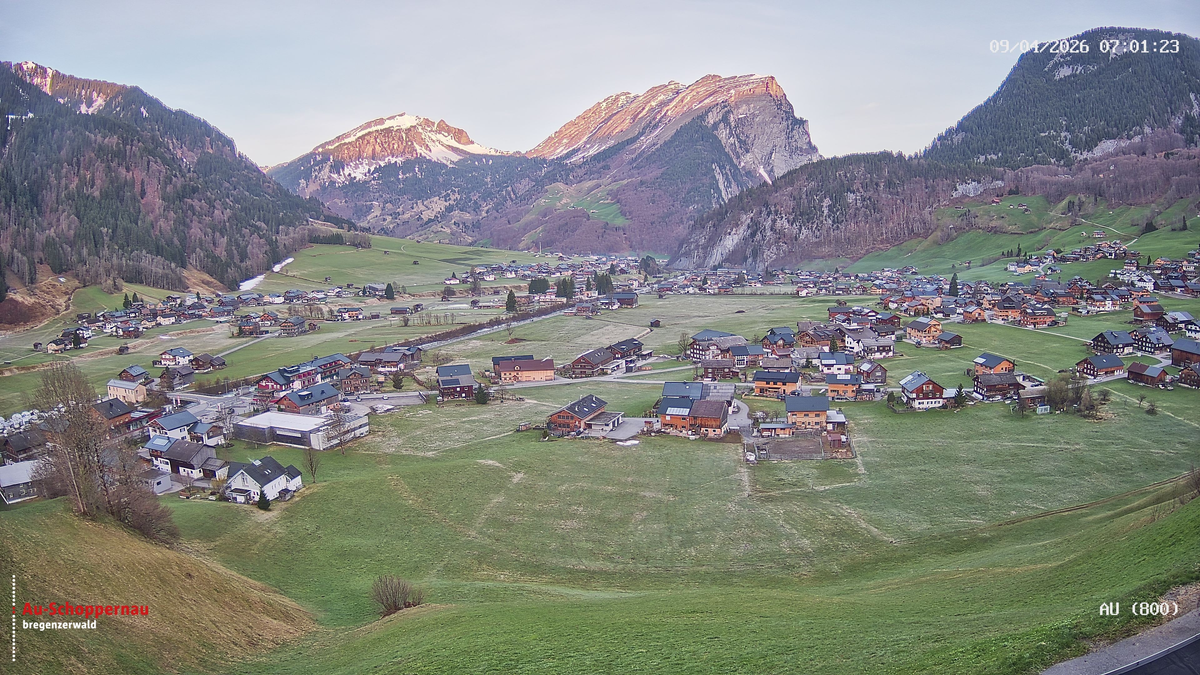 Archiv Foto Webcam Au bei Schoppernau