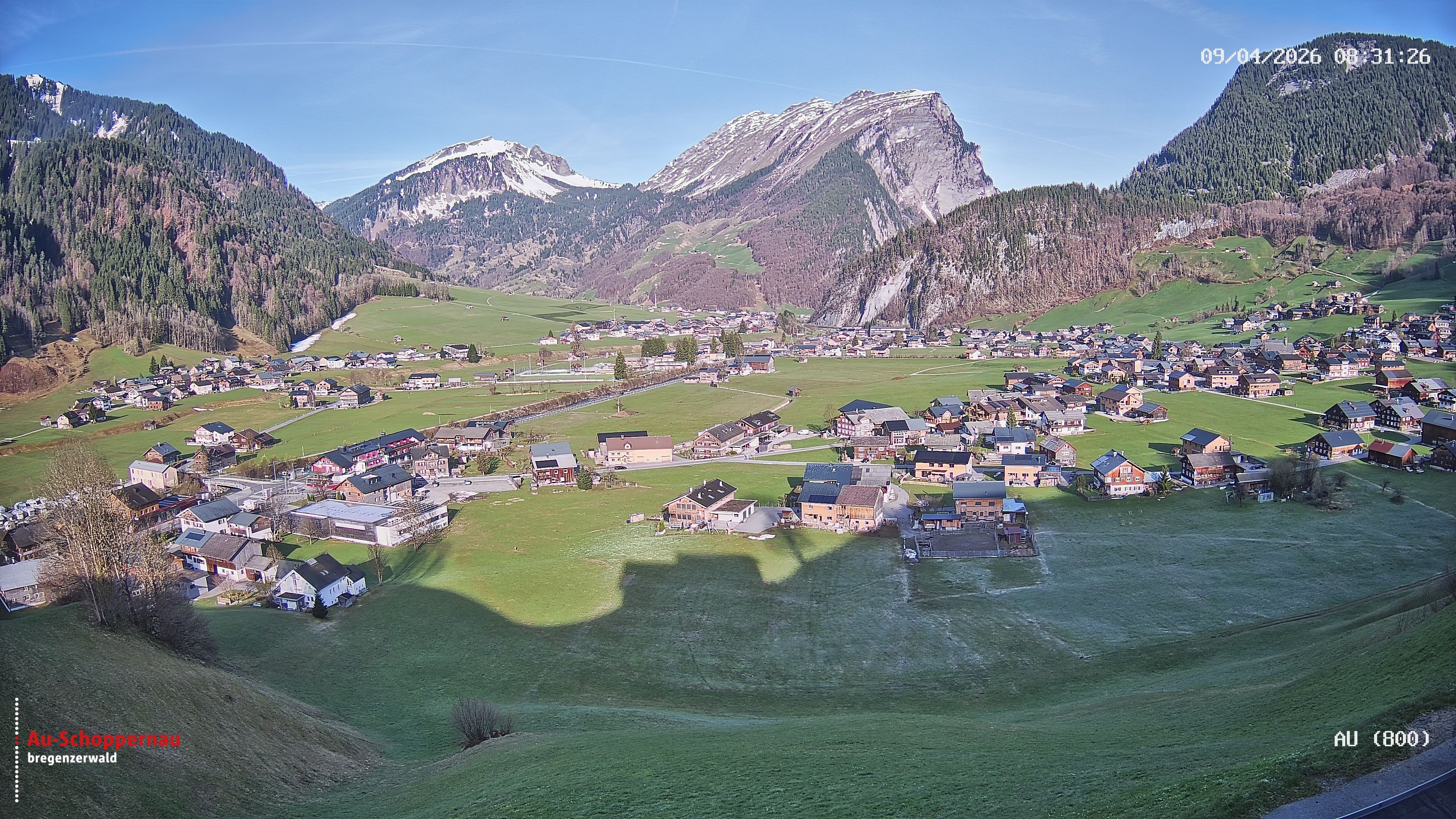 Archiv Foto Webcam Au bei Schoppernau