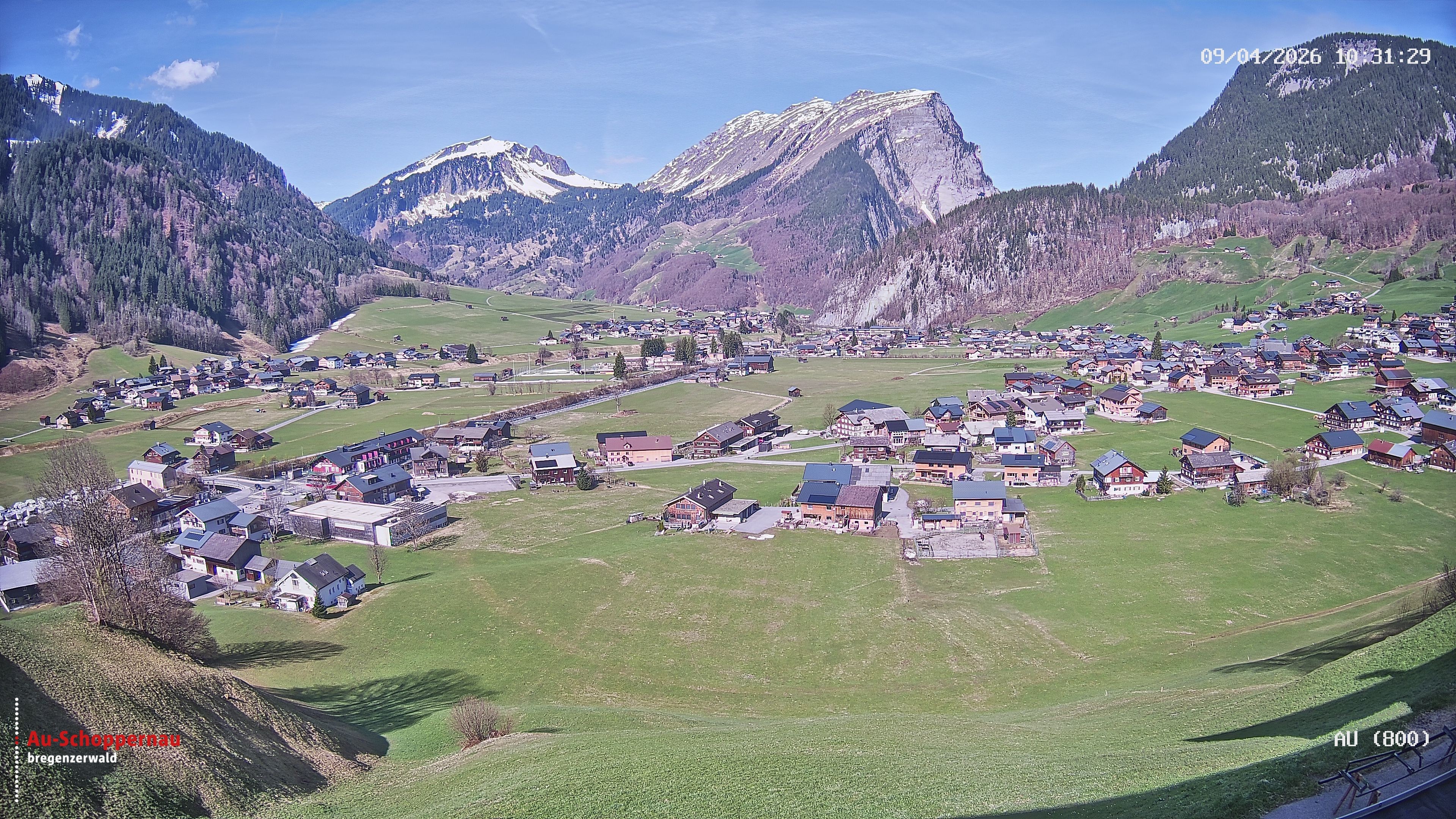 Archiv Foto Webcam Au bei Schoppernau
