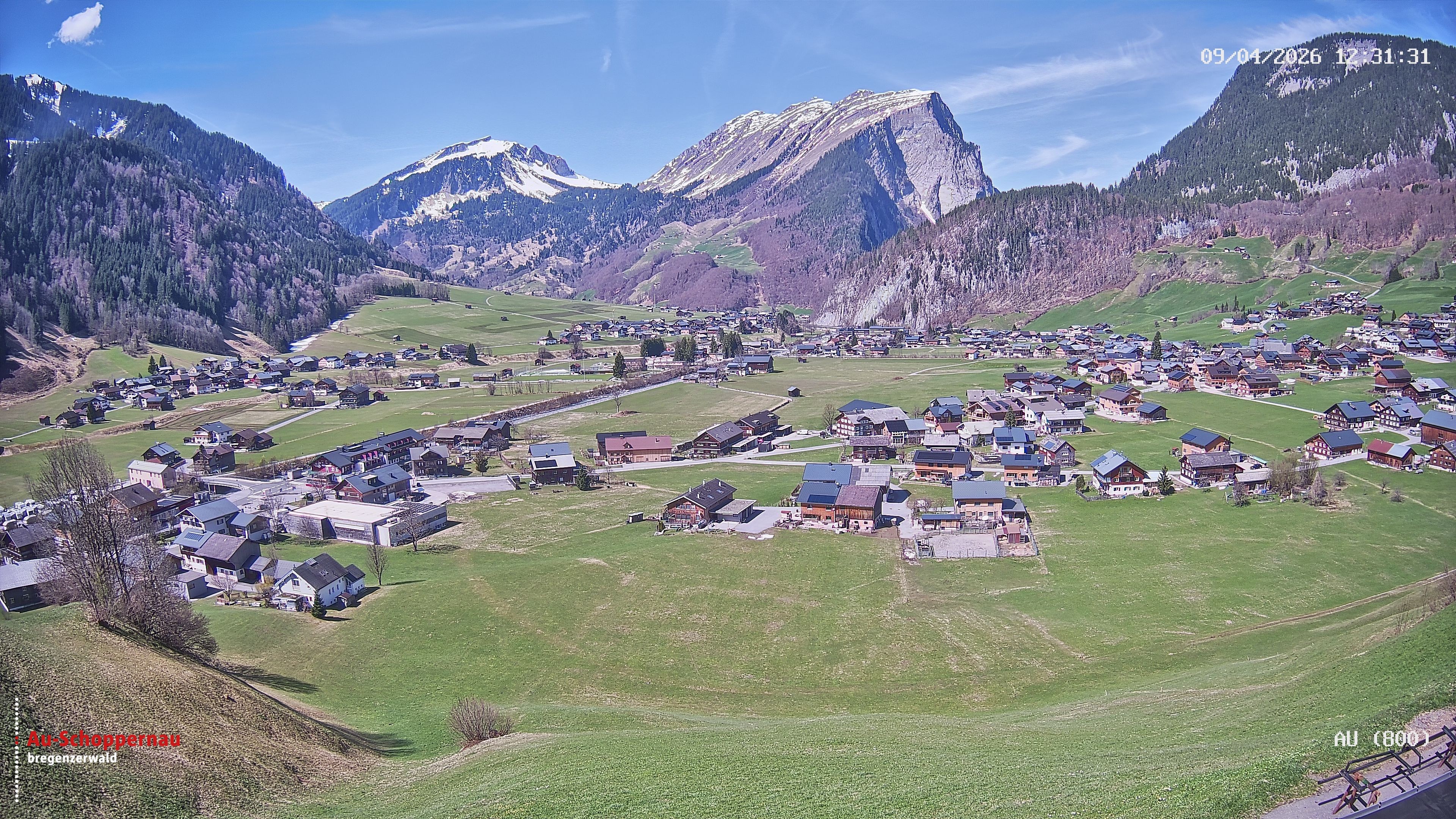 Archiv Foto Webcam Au bei Schoppernau