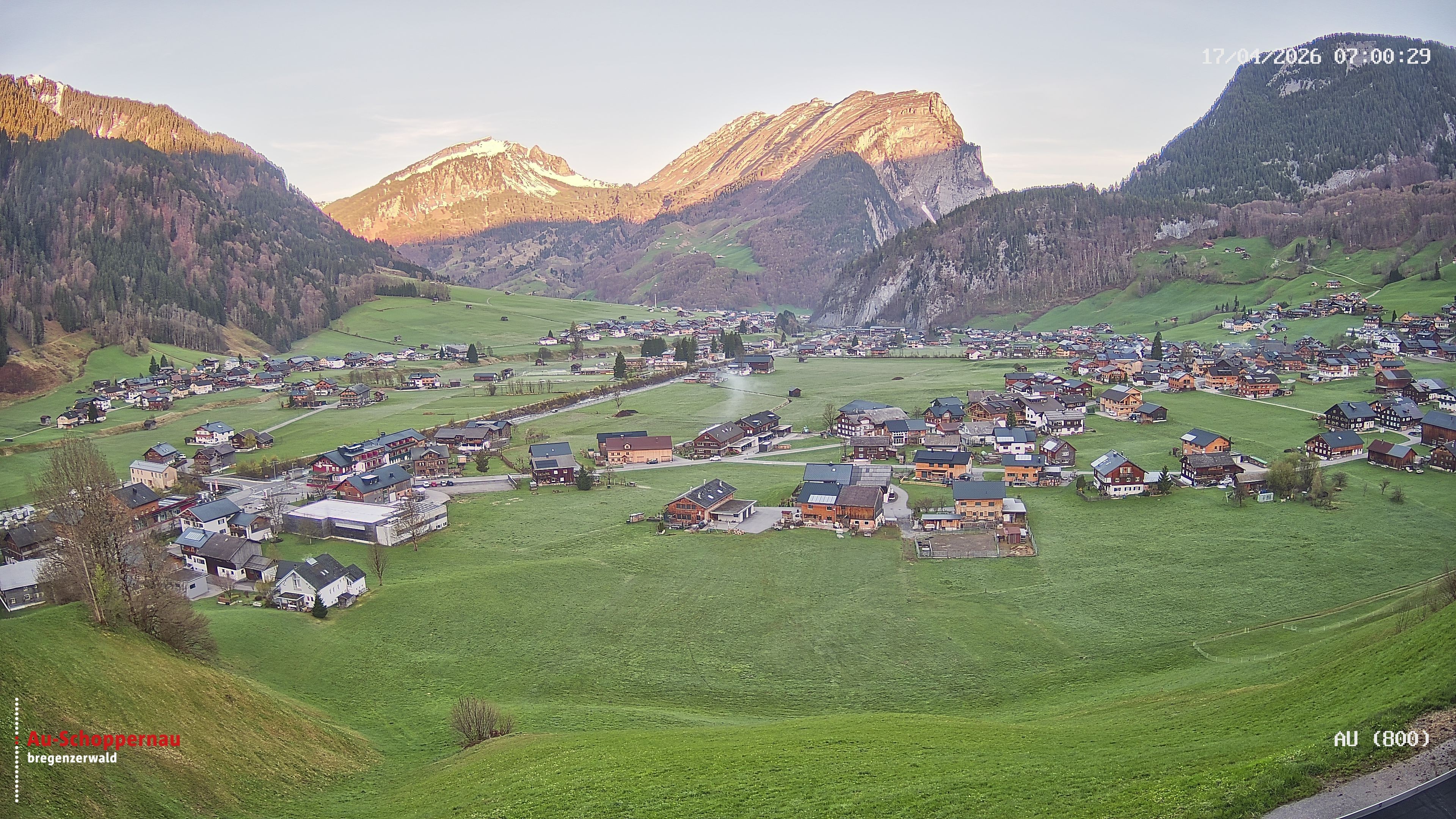 Archiv Foto Webcam Au bei Schoppernau