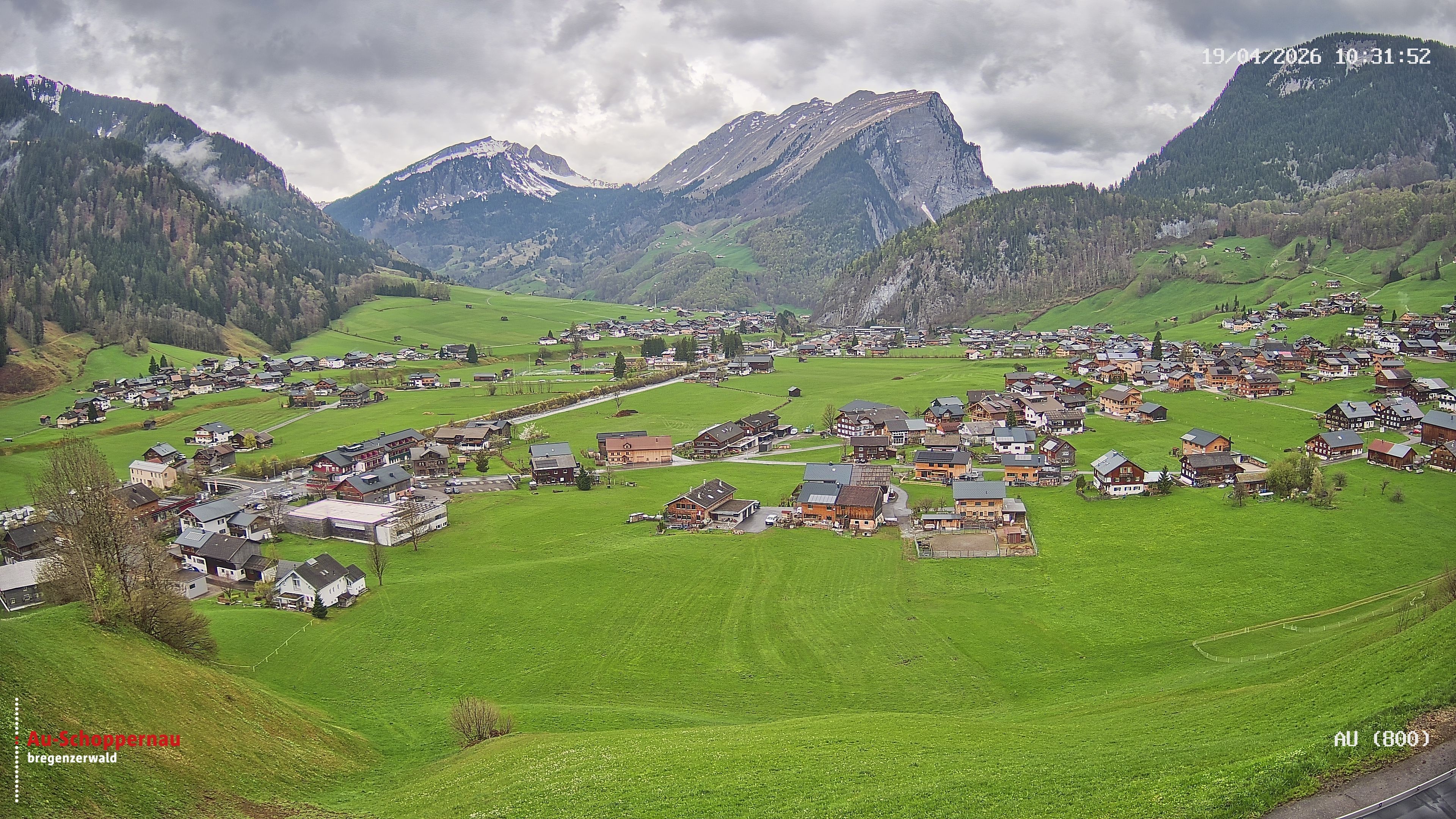 Archiv Foto Webcam Au bei Schoppernau