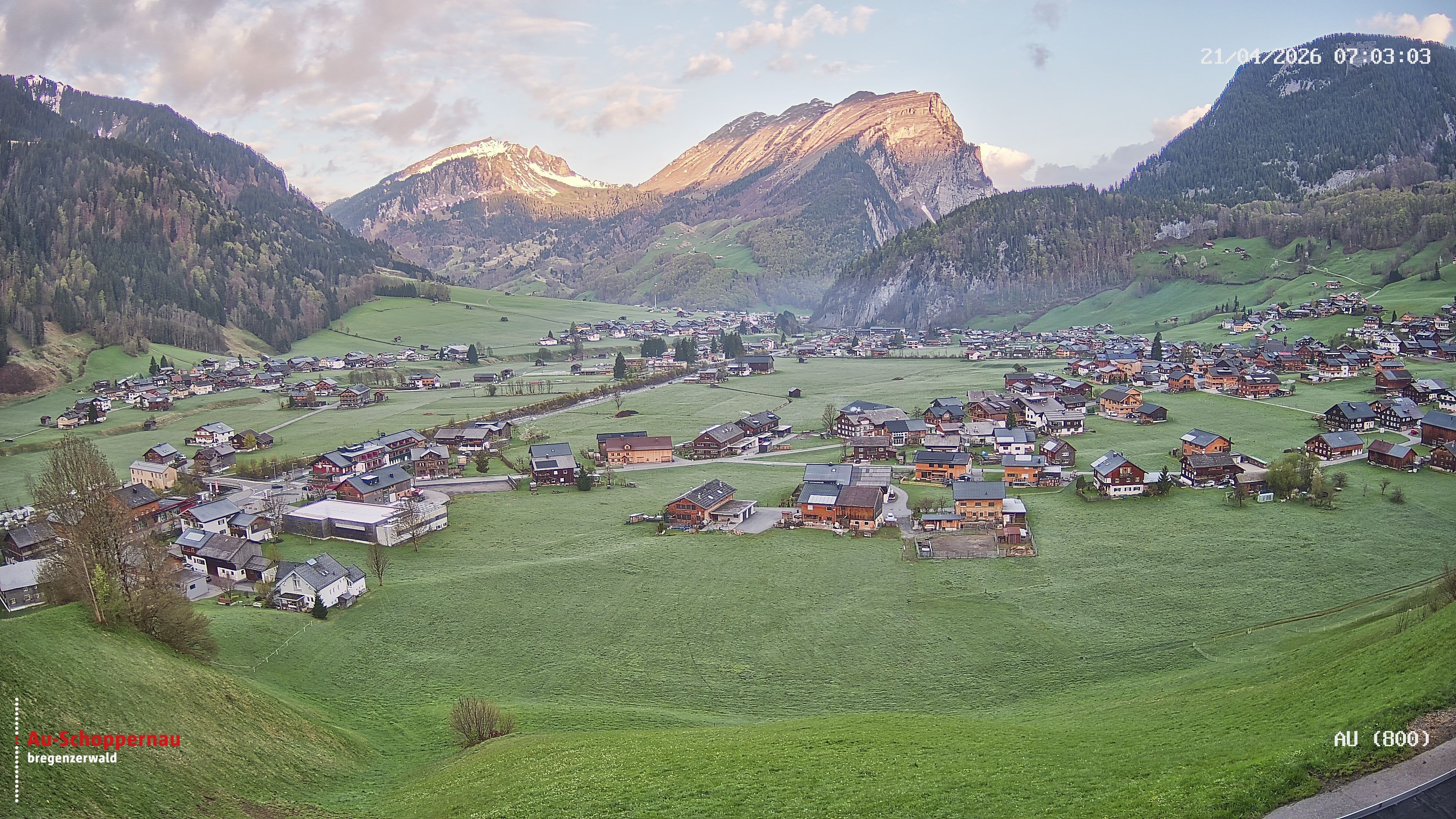 Archiv Foto Webcam Au bei Schoppernau