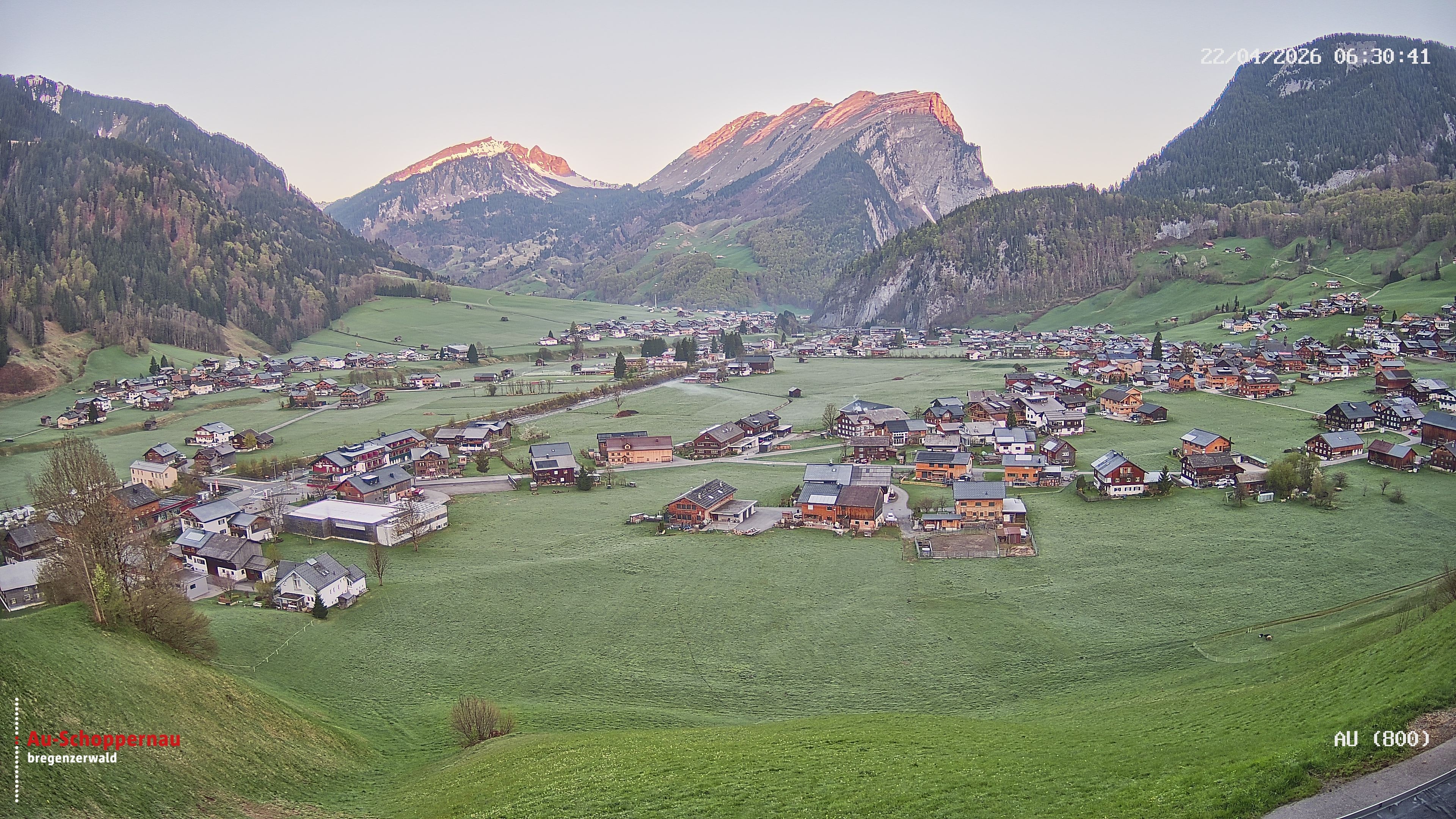 Archiv Foto Webcam Au bei Schoppernau