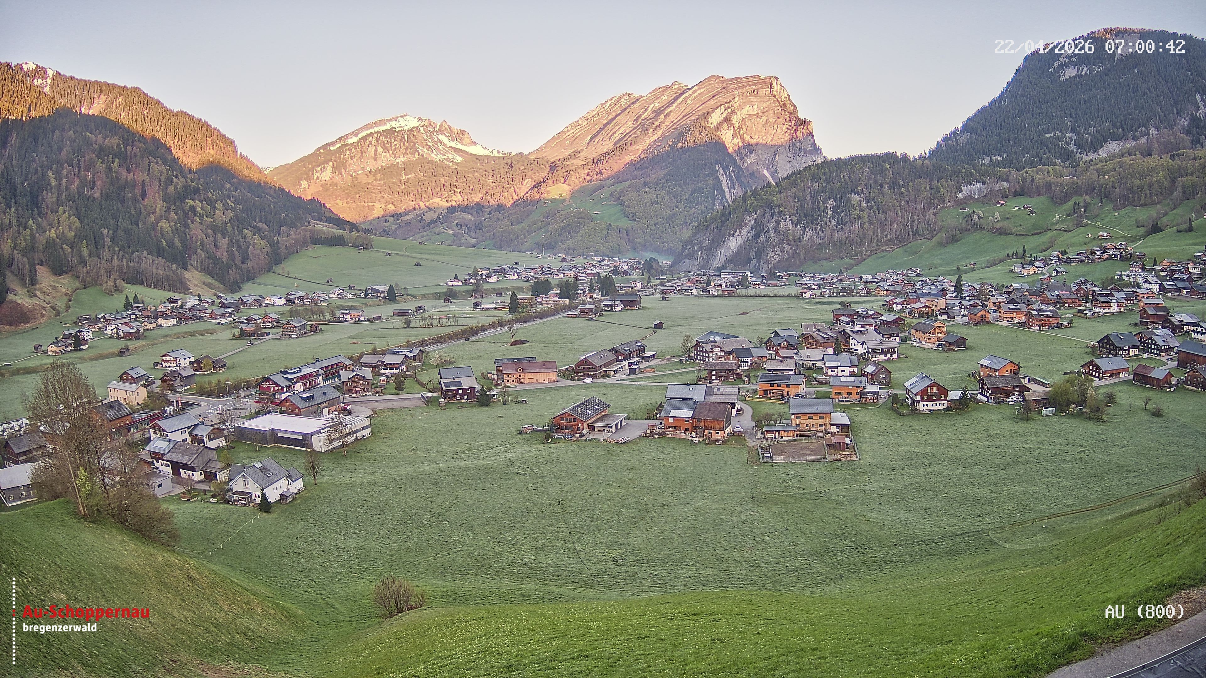 Archiv Foto Webcam Au bei Schoppernau
