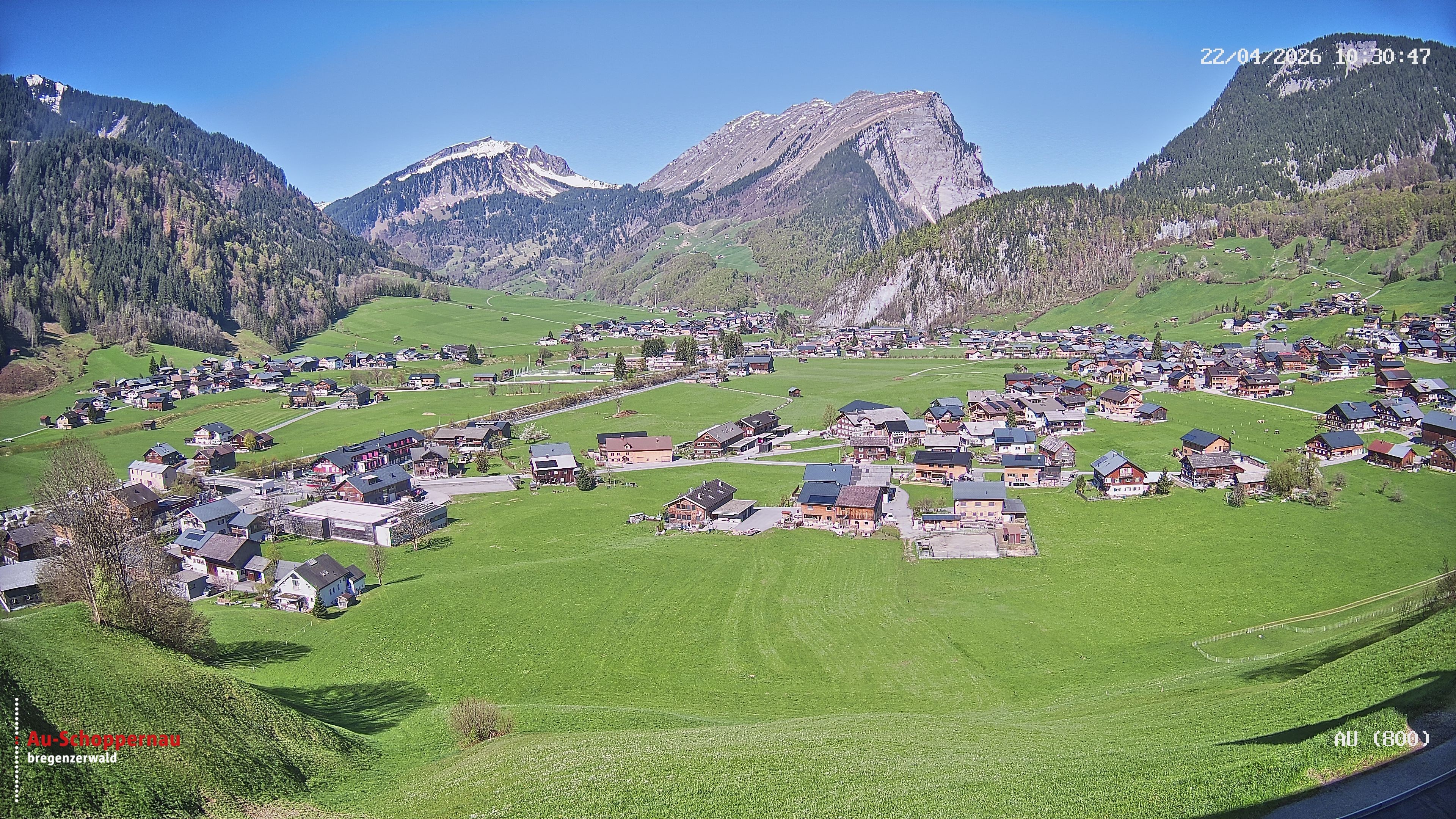 Archiv Foto Webcam Au bei Schoppernau