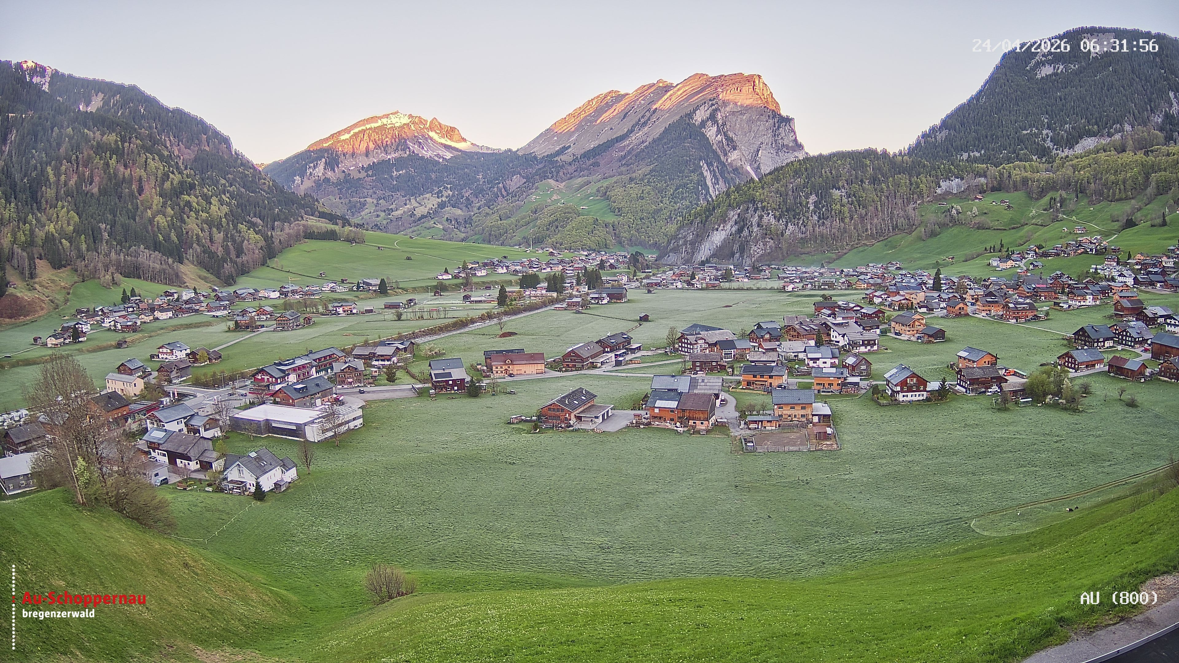 Archiv Foto Webcam Au bei Schoppernau