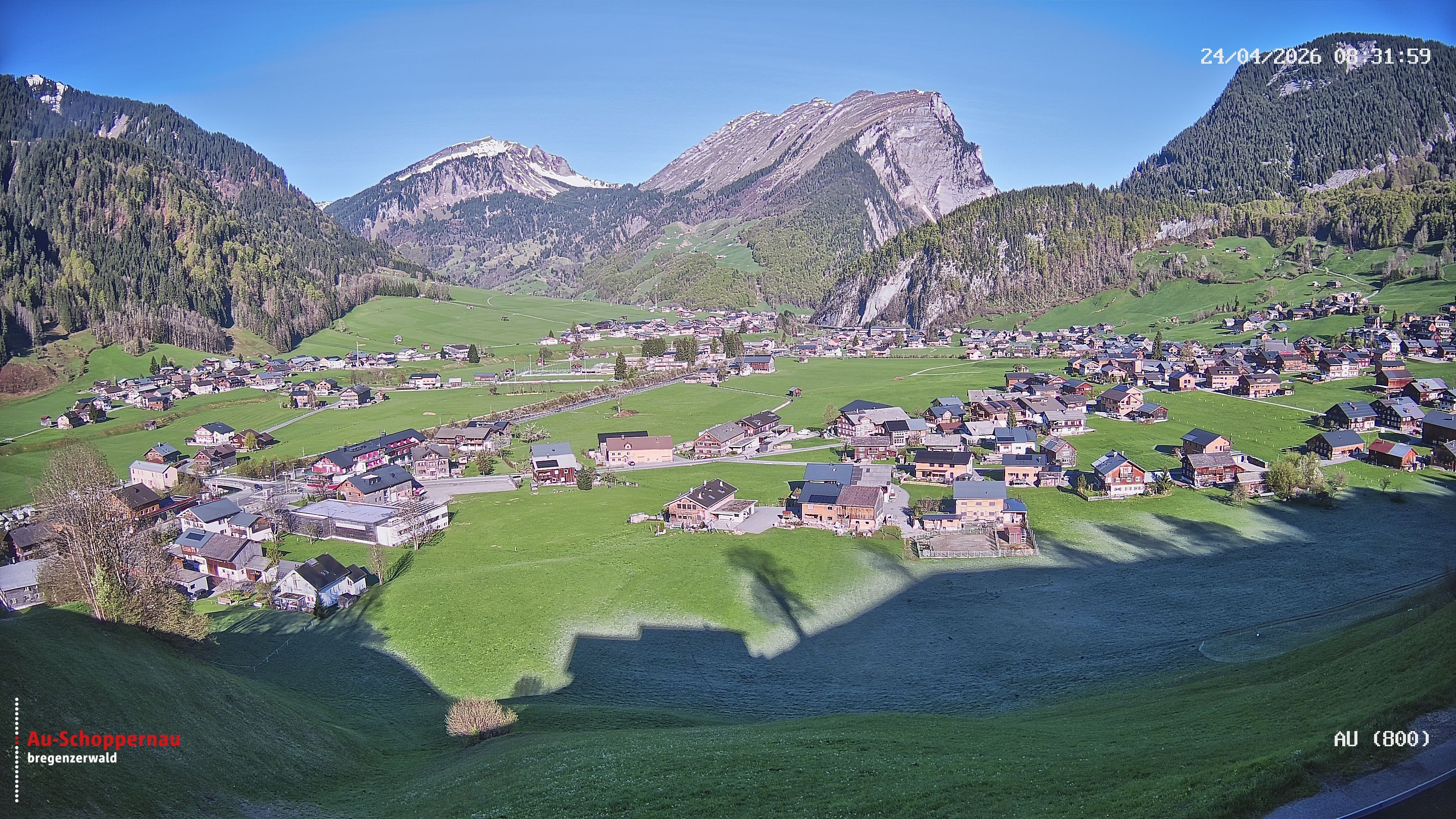 Archiv Foto Webcam Au bei Schoppernau