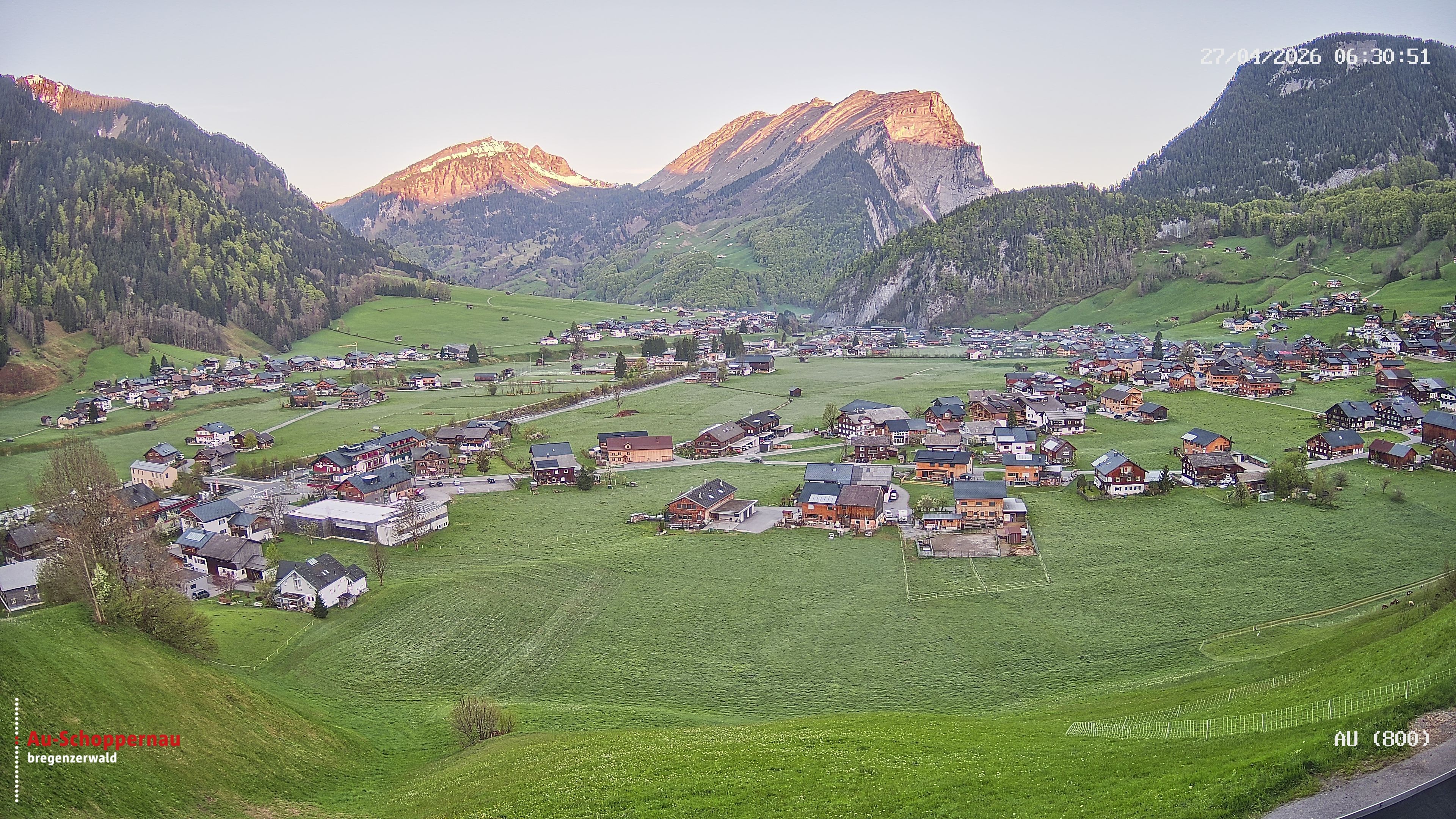Archiv Foto Webcam Au bei Schoppernau