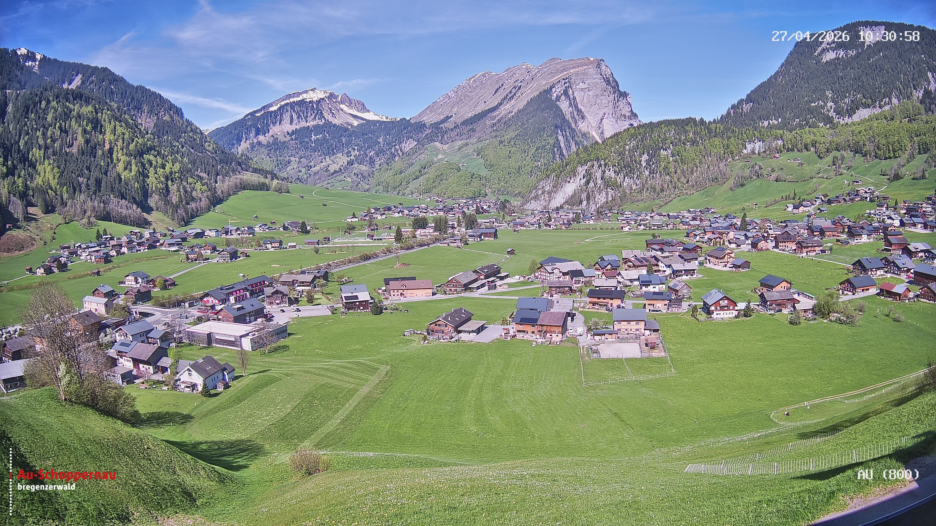 Archiv Foto Webcam Au bei Schoppernau