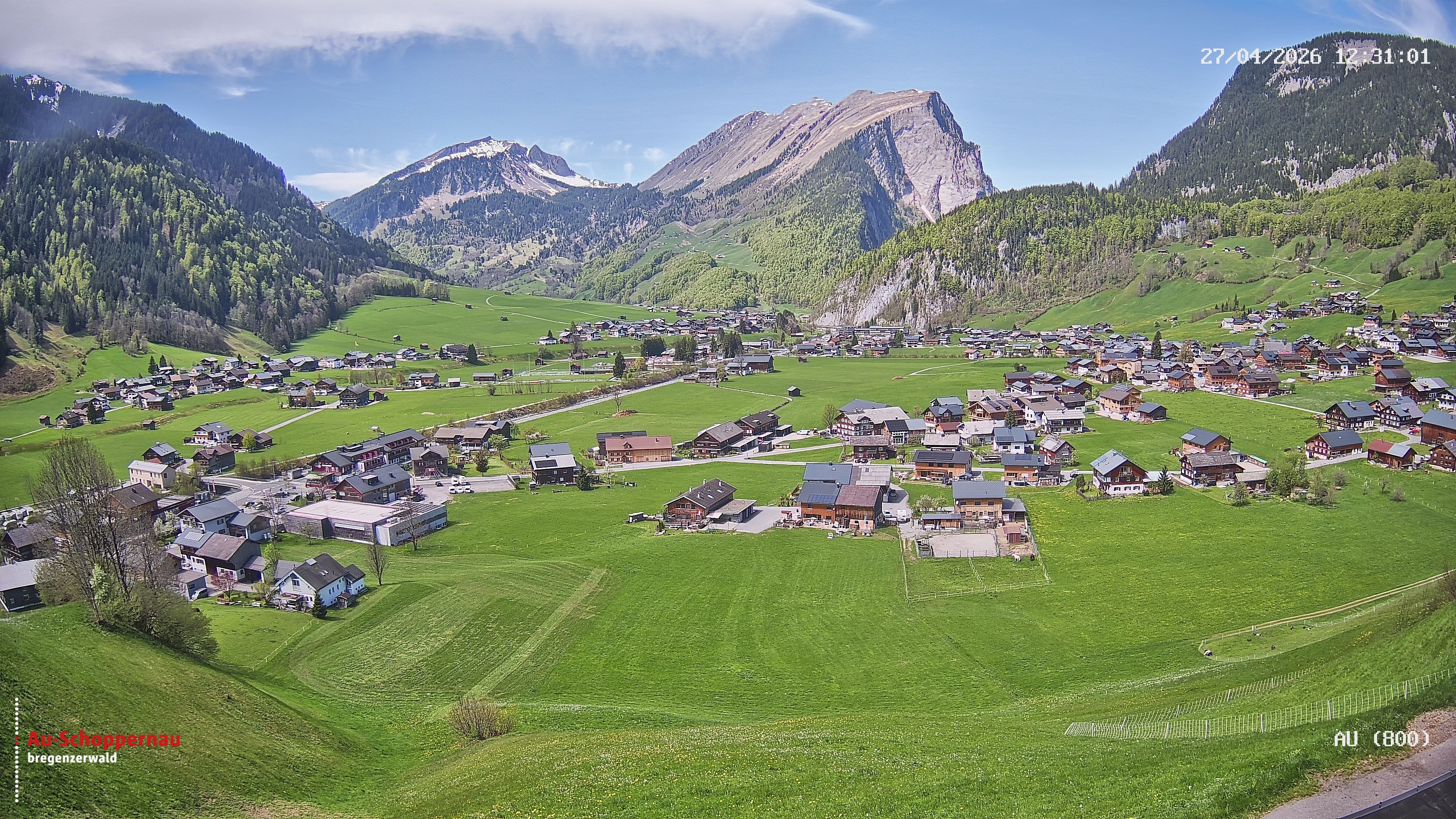 Archiv Foto Webcam Au bei Schoppernau
