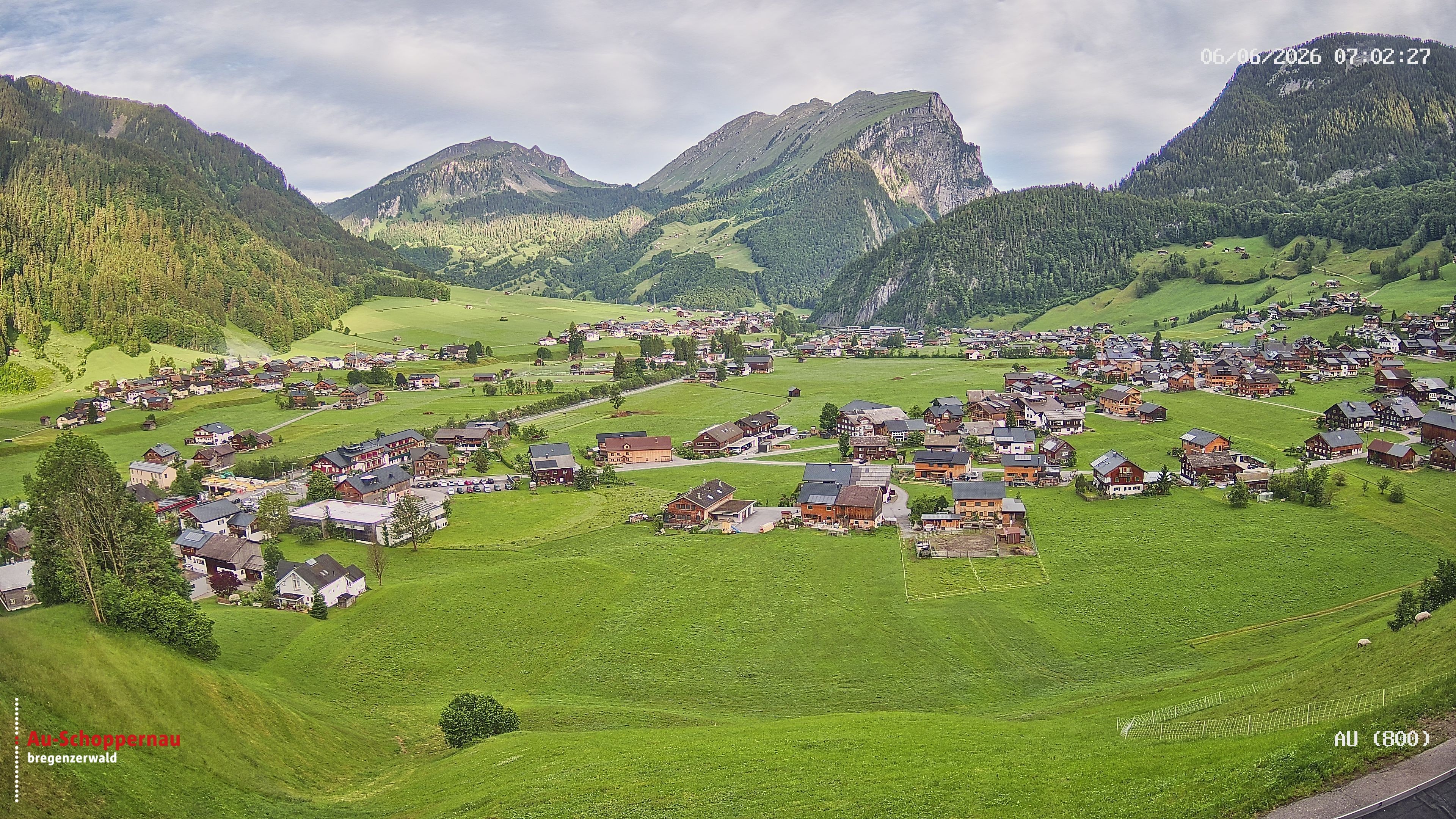 Archived image Webcam Au near Schoppernau