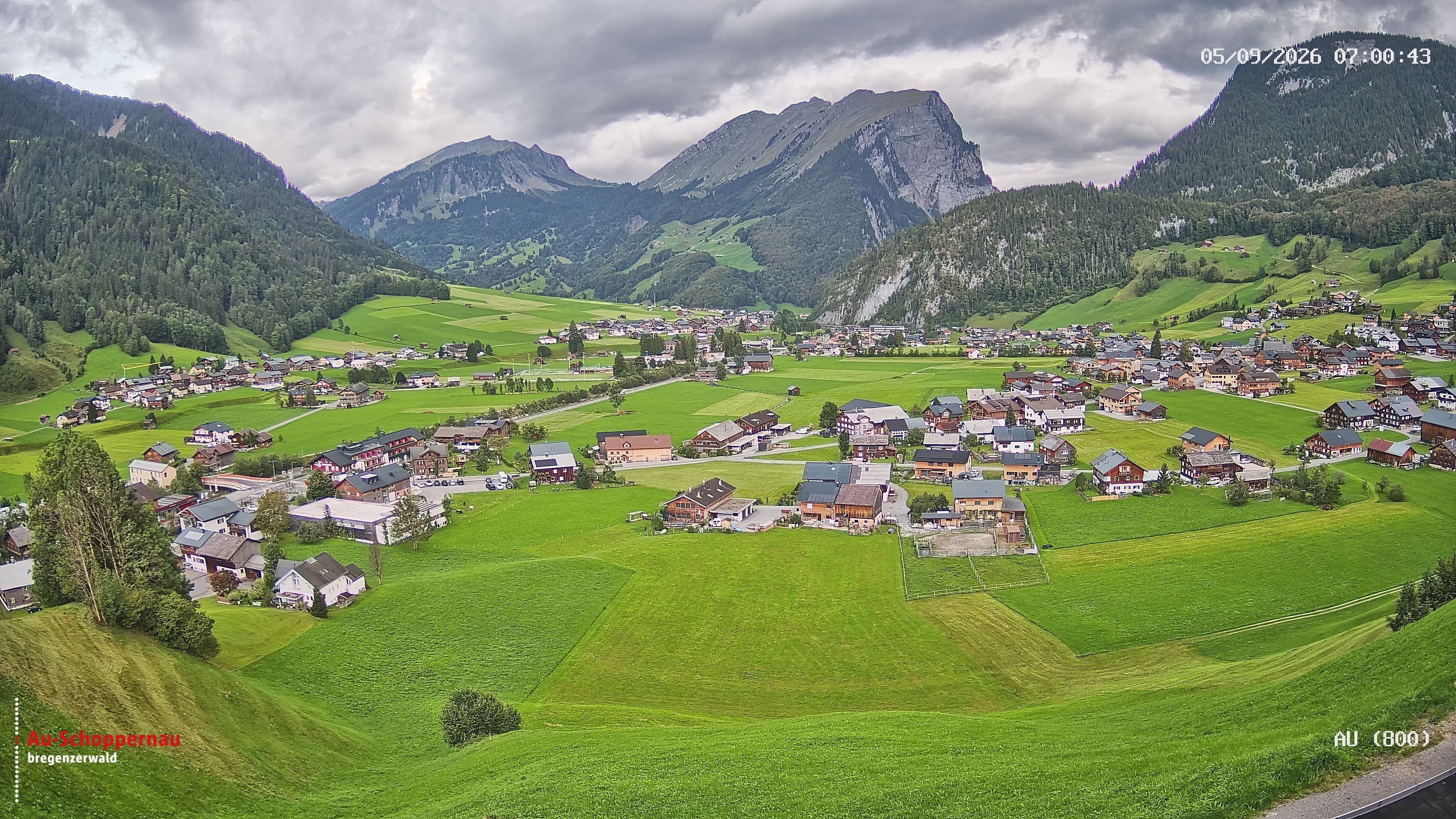 Archived image Webcam Au near Schoppernau