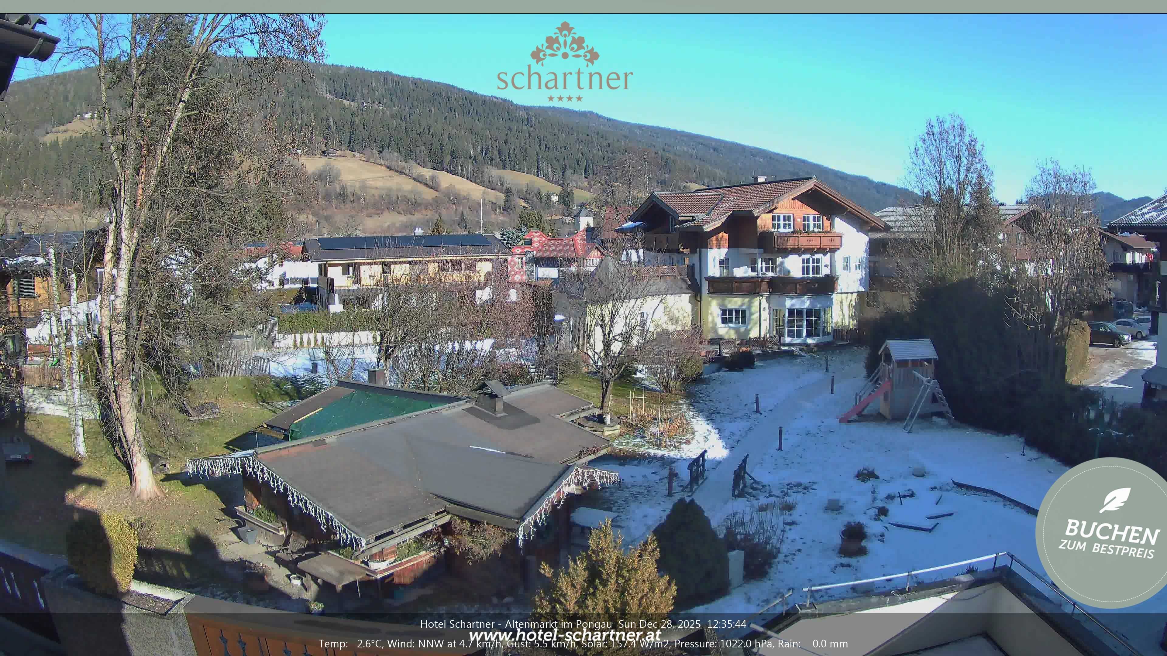 Archiv Foto Webcam Altenmarkt: Hotel Schartner