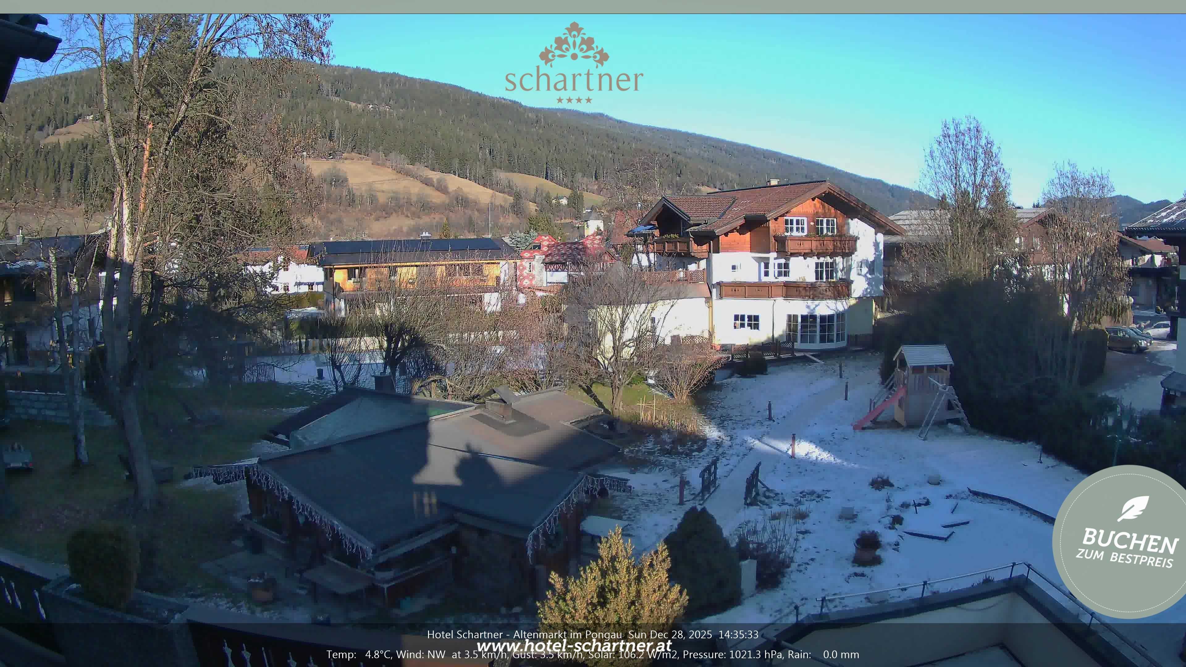 Archiv Foto Webcam Altenmarkt: Hotel Schartner