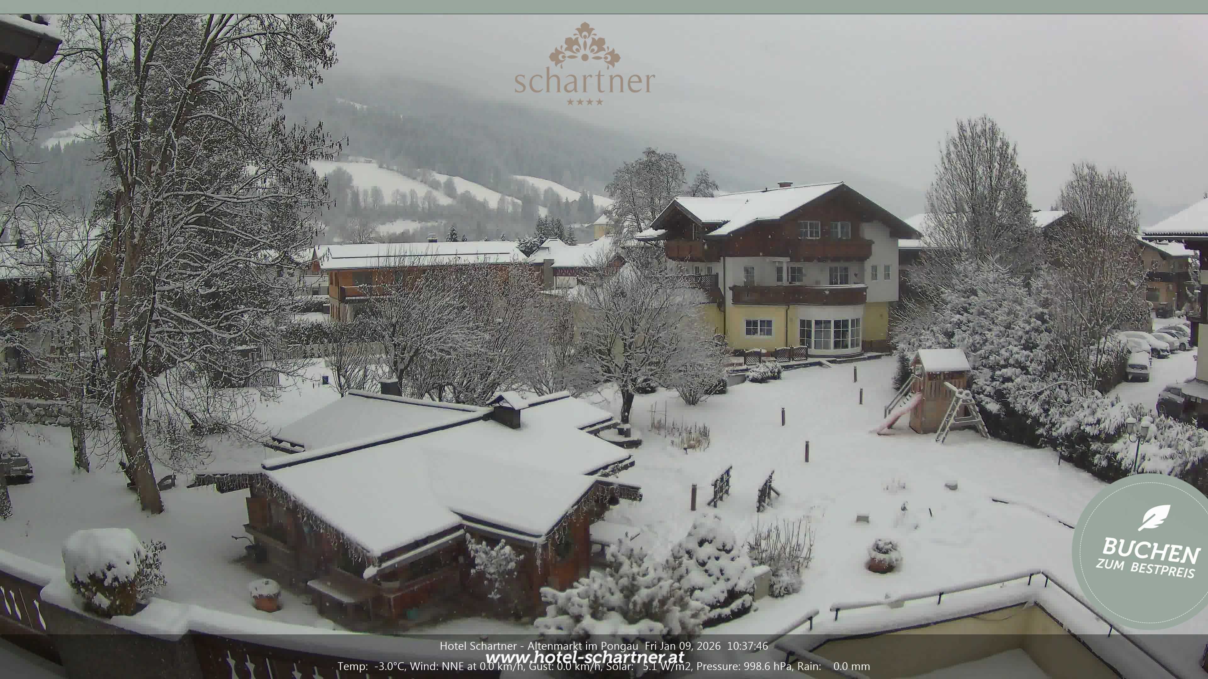 Archived image Webcam Altenmarkt im Pongau: Hotel Schartner