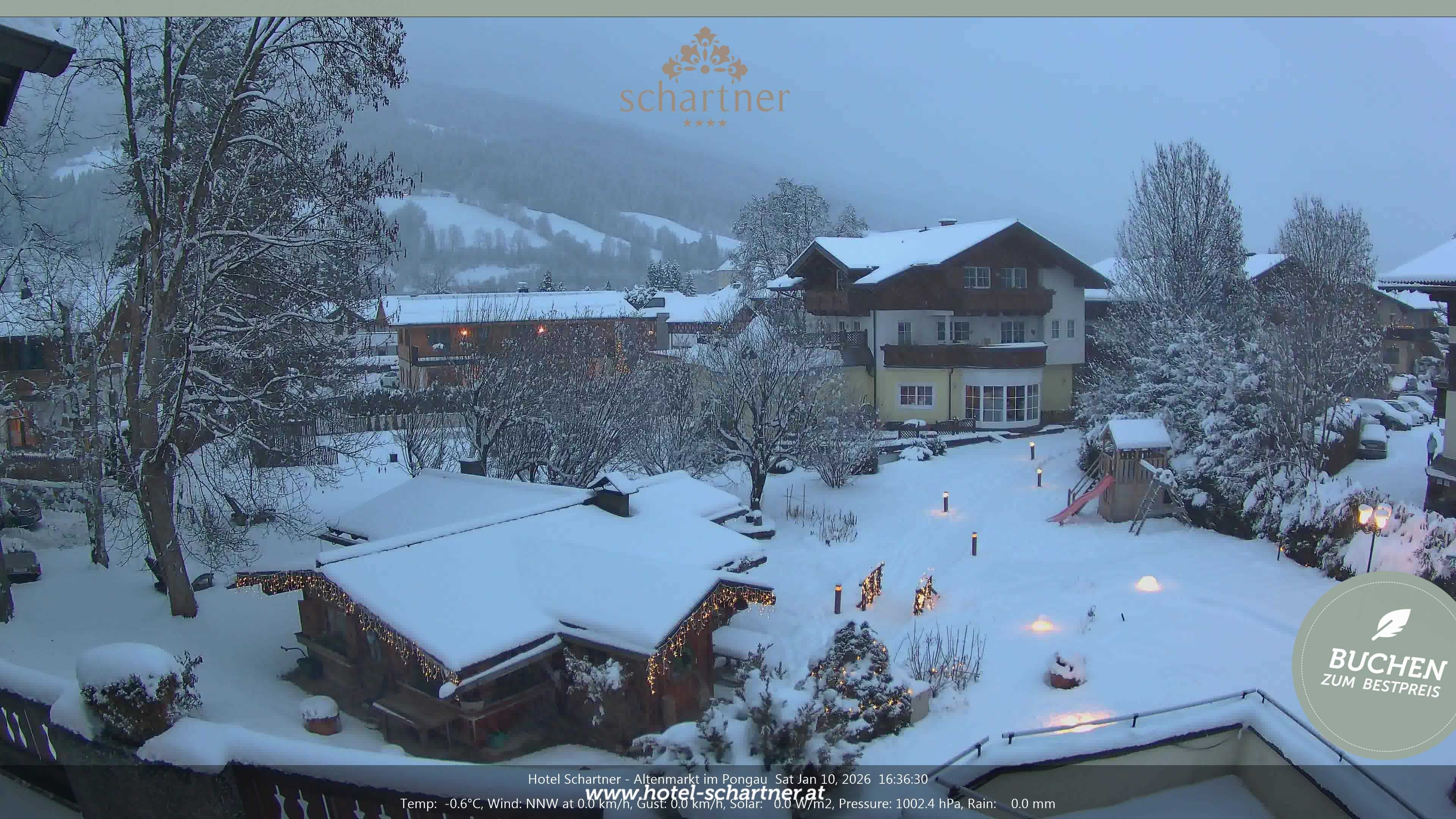 Archived image Webcam Altenmarkt im Pongau: Hotel Schartner