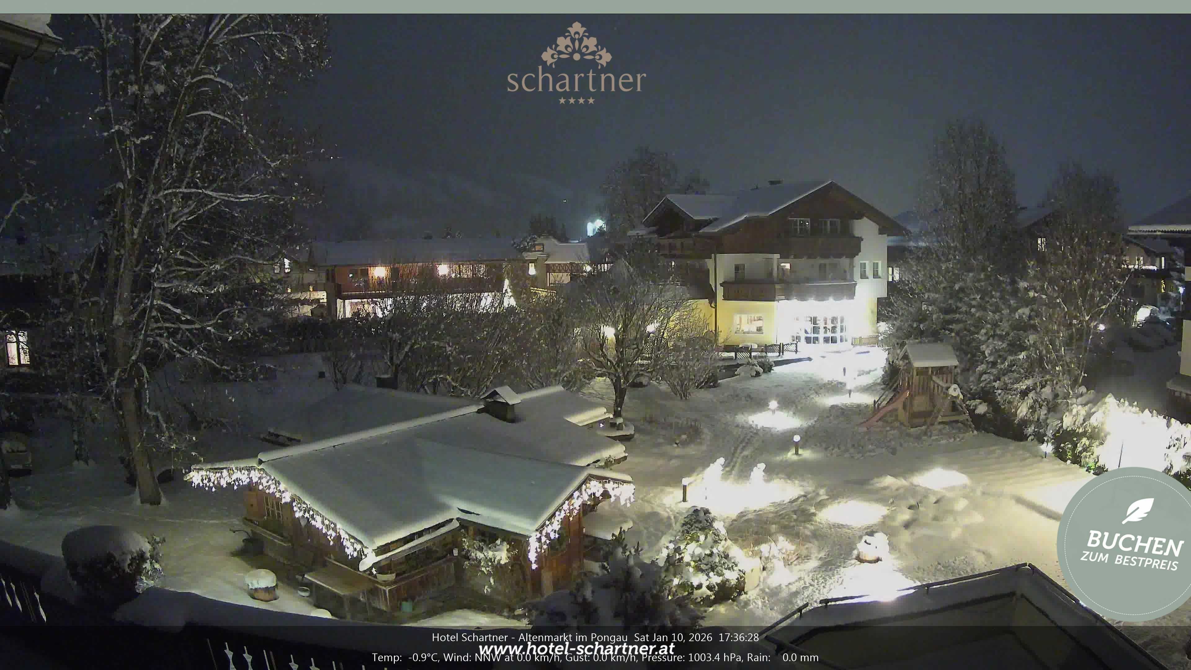 Archived image Webcam Altenmarkt im Pongau: Hotel Schartner