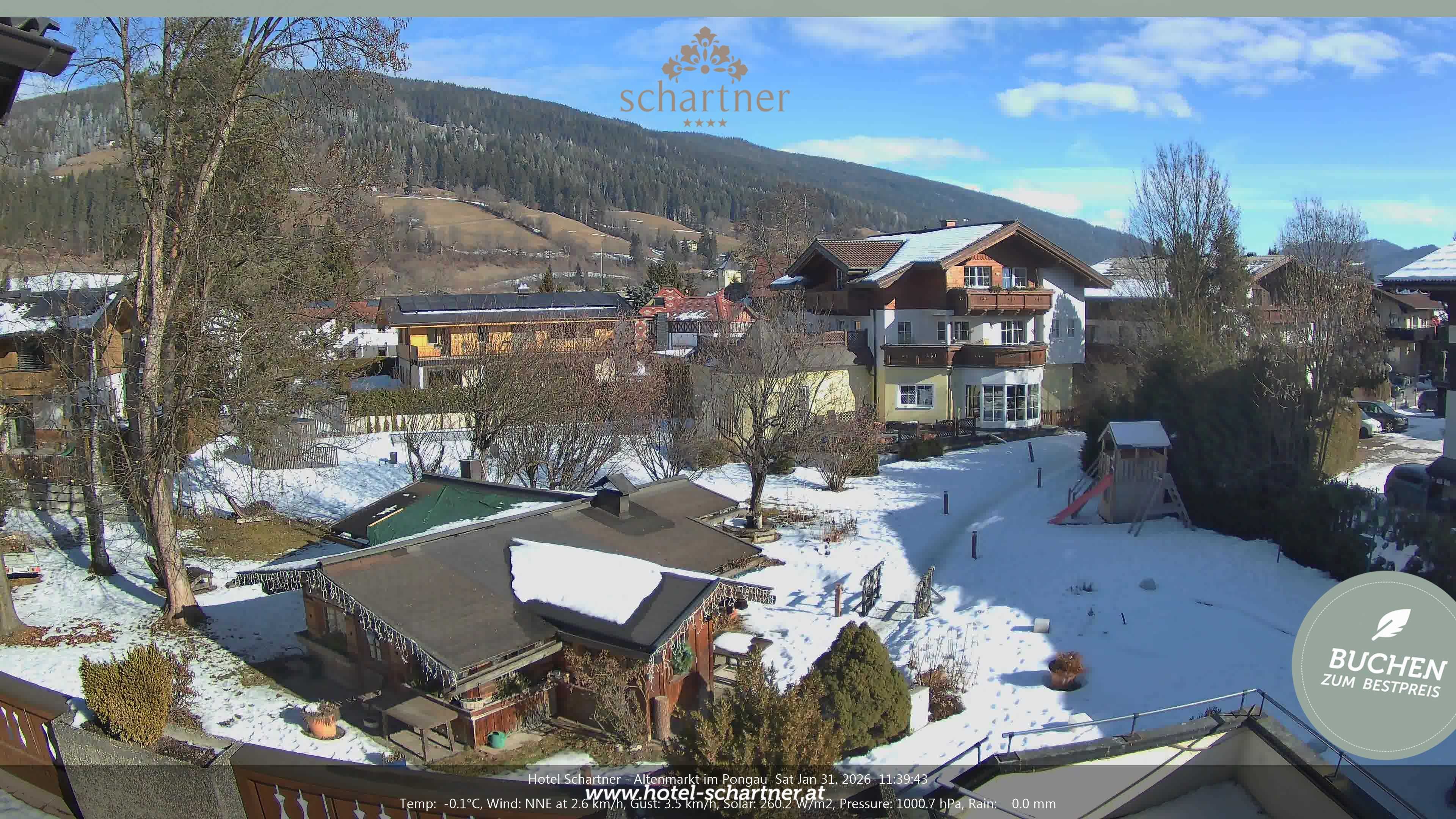 Archived image Webcam Altenmarkt im Pongau: Hotel Schartner