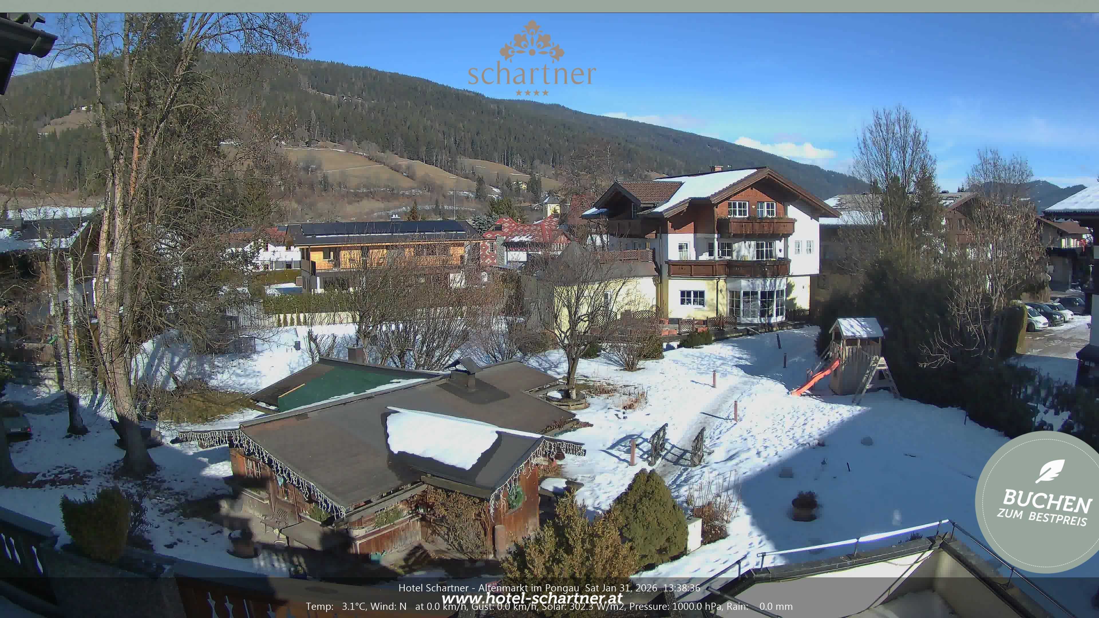Archiv Foto Webcam Altenmarkt: Hotel Schartner