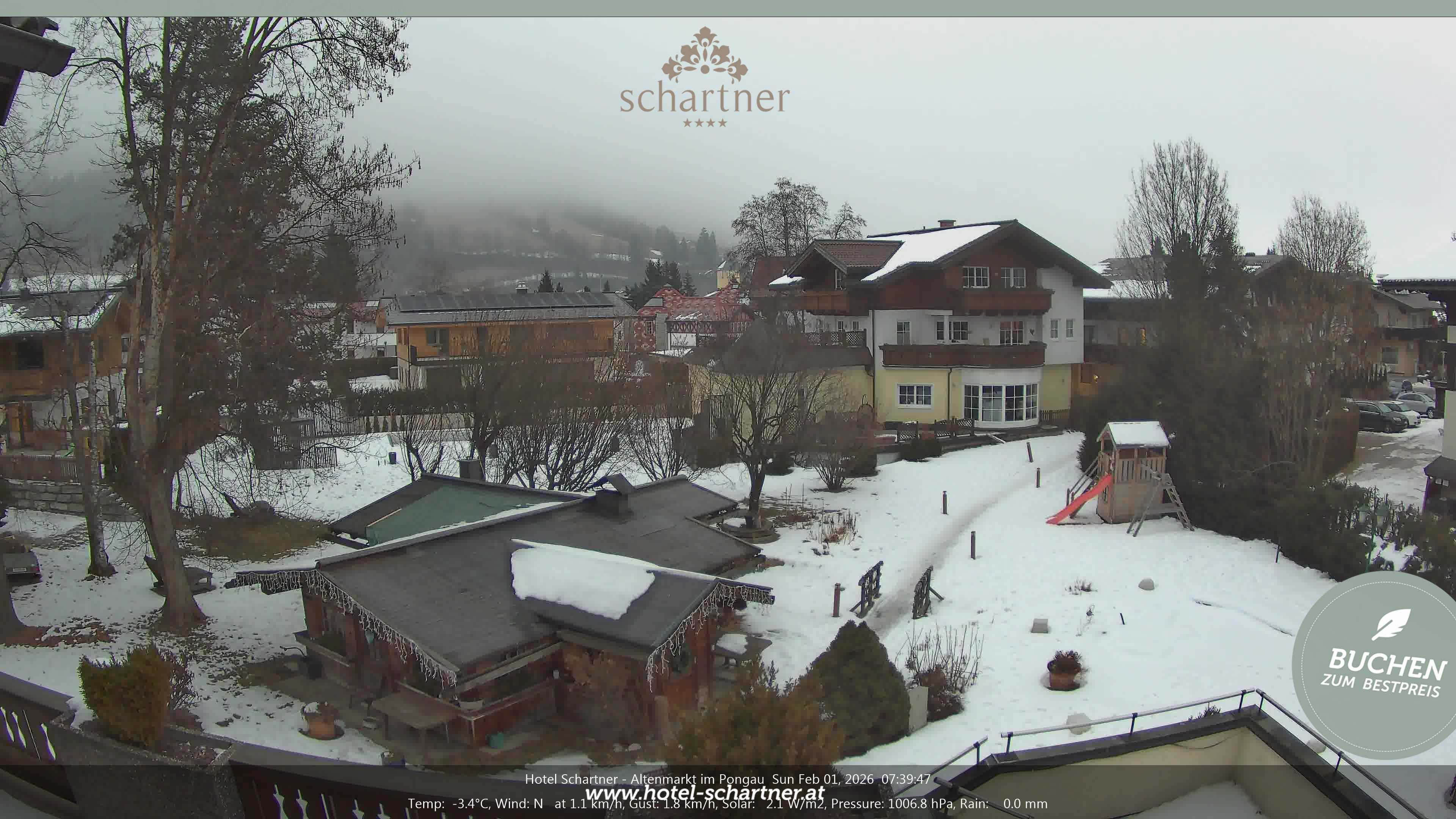 Archived image Webcam Altenmarkt im Pongau: Hotel Schartner
