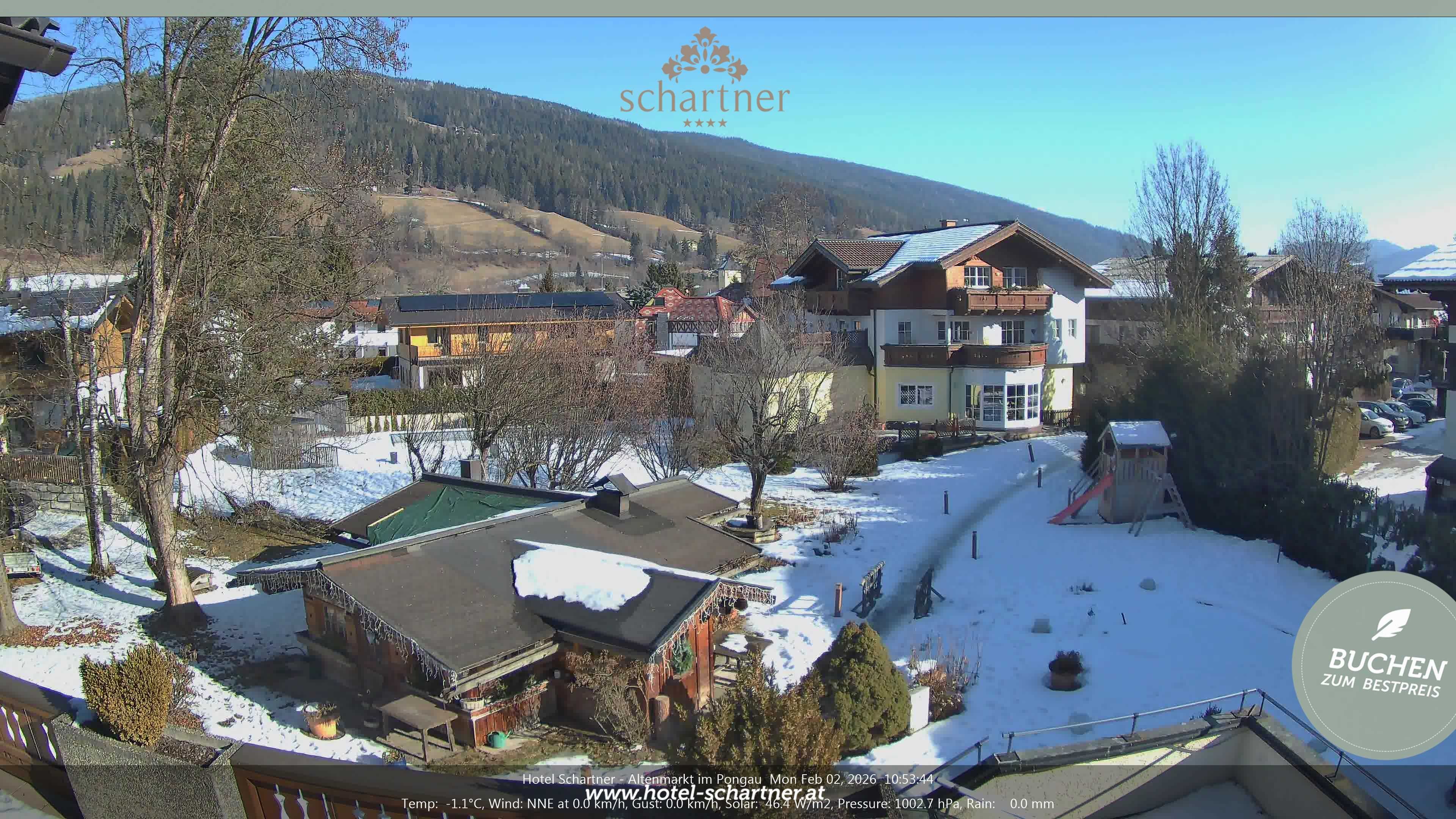 Archived image Webcam Altenmarkt im Pongau: Hotel Schartner