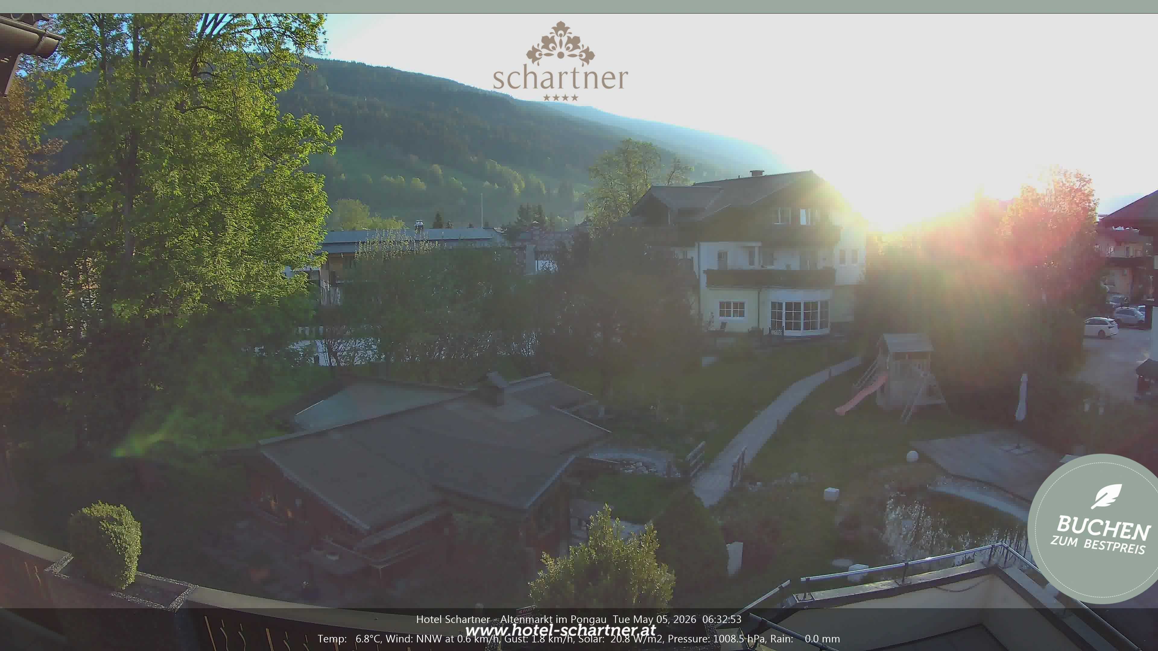 Archiv Foto Webcam Altenmarkt: Hotel Schartner