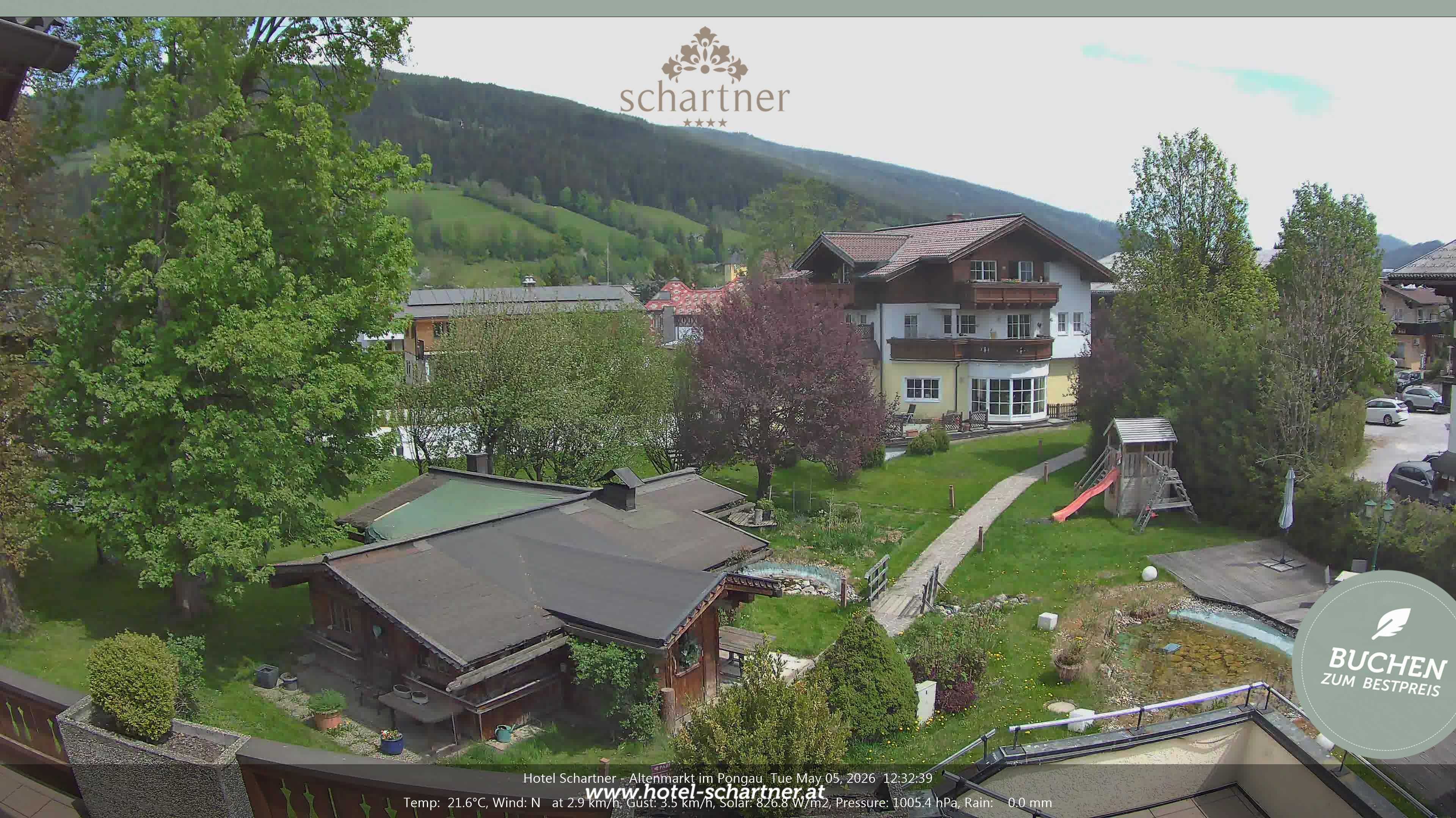 Archiv Foto Webcam Altenmarkt: Hotel Schartner