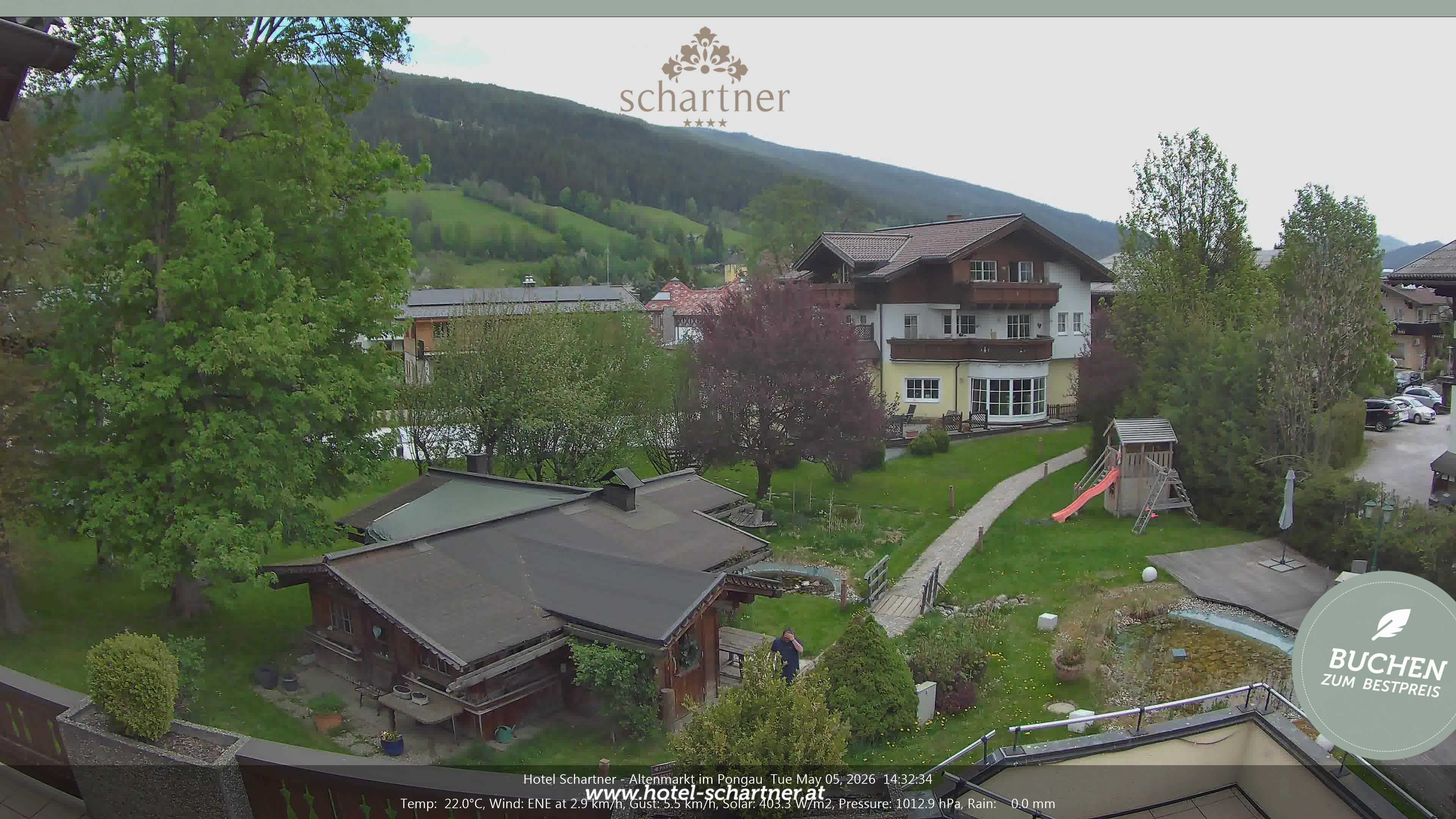 Archiv Foto Webcam Altenmarkt: Hotel Schartner