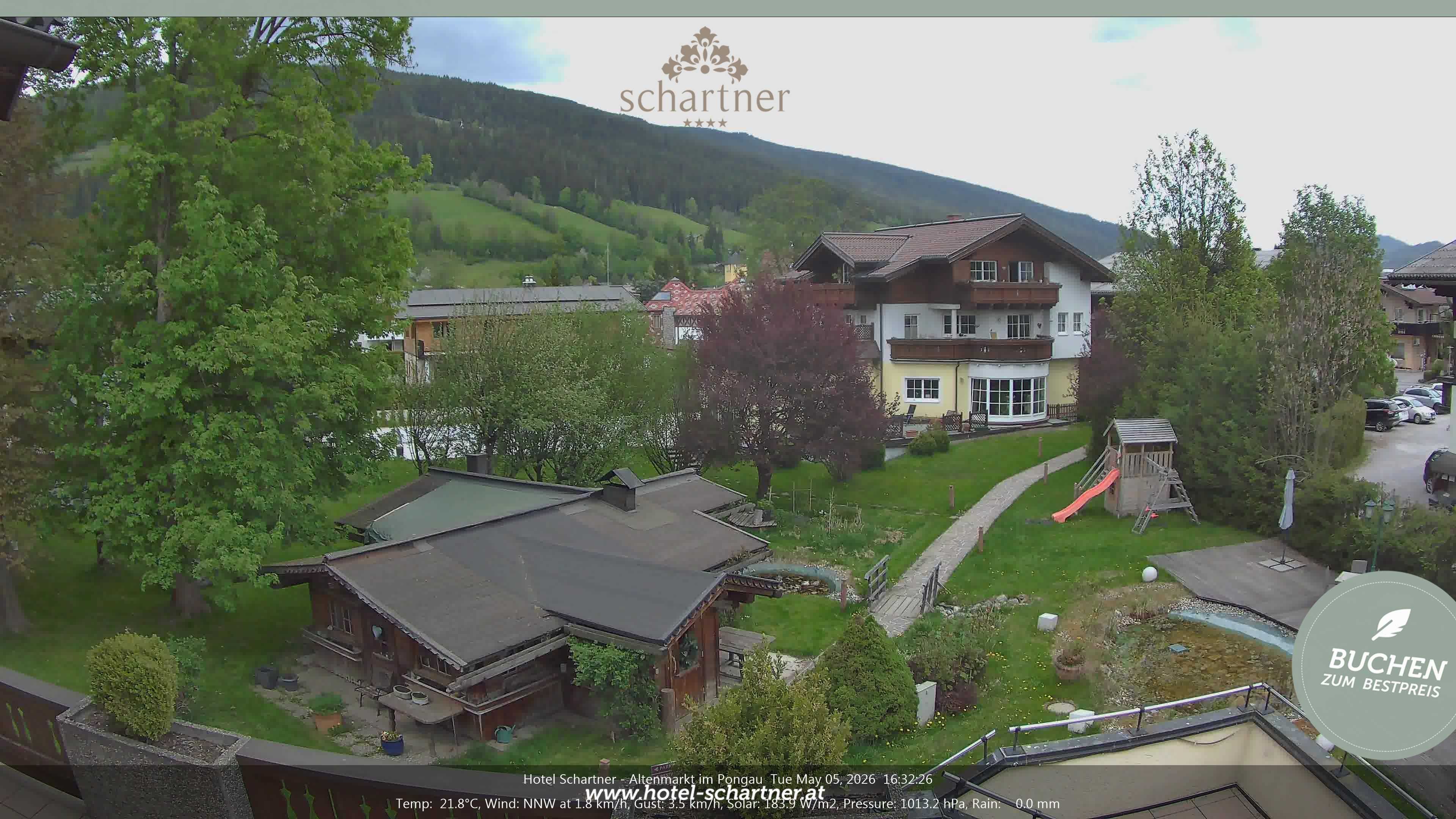 Archived image Webcam Altenmarkt im Pongau: Hotel Schartner