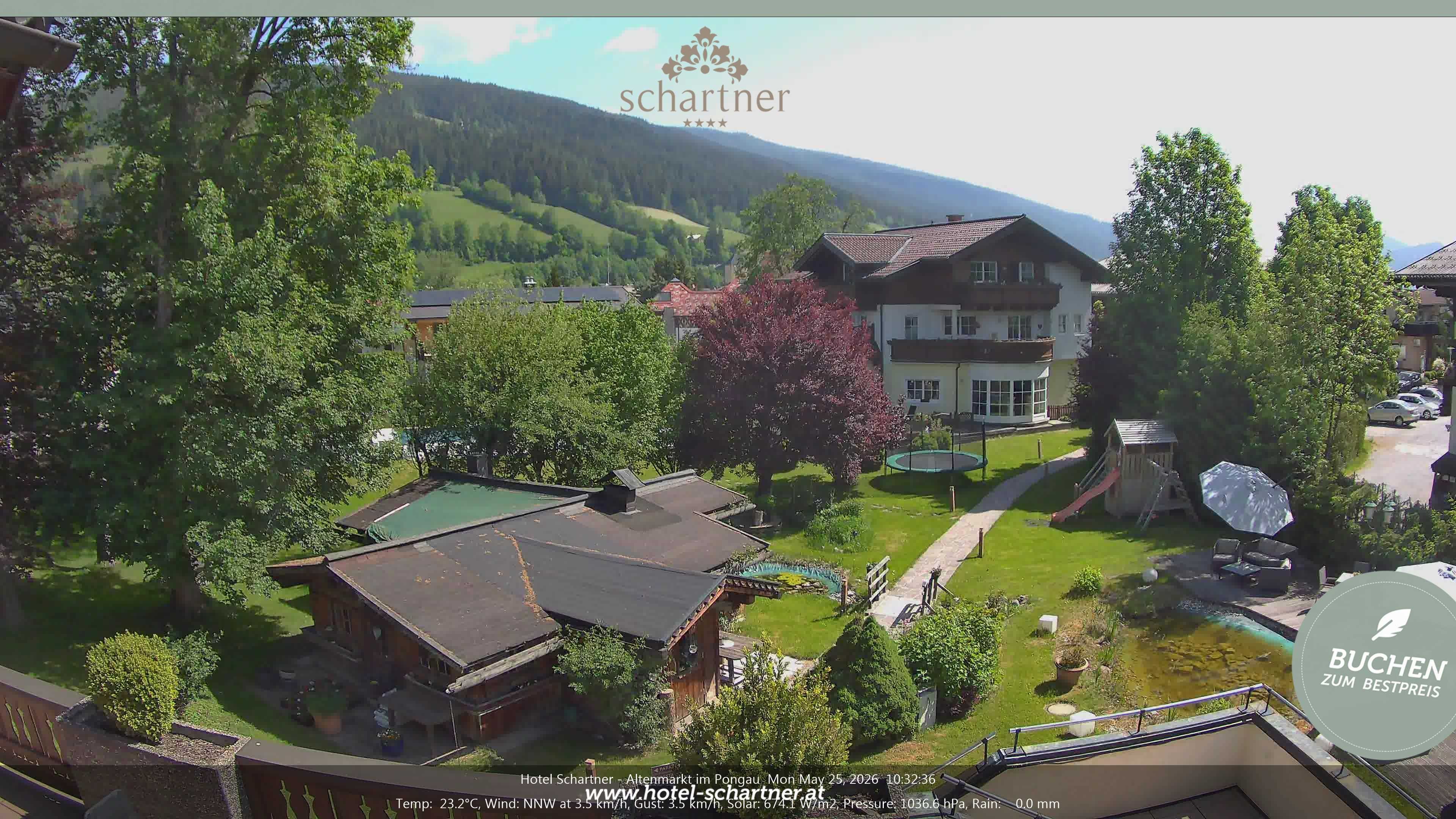 Archiv Foto Webcam Altenmarkt: Hotel Schartner