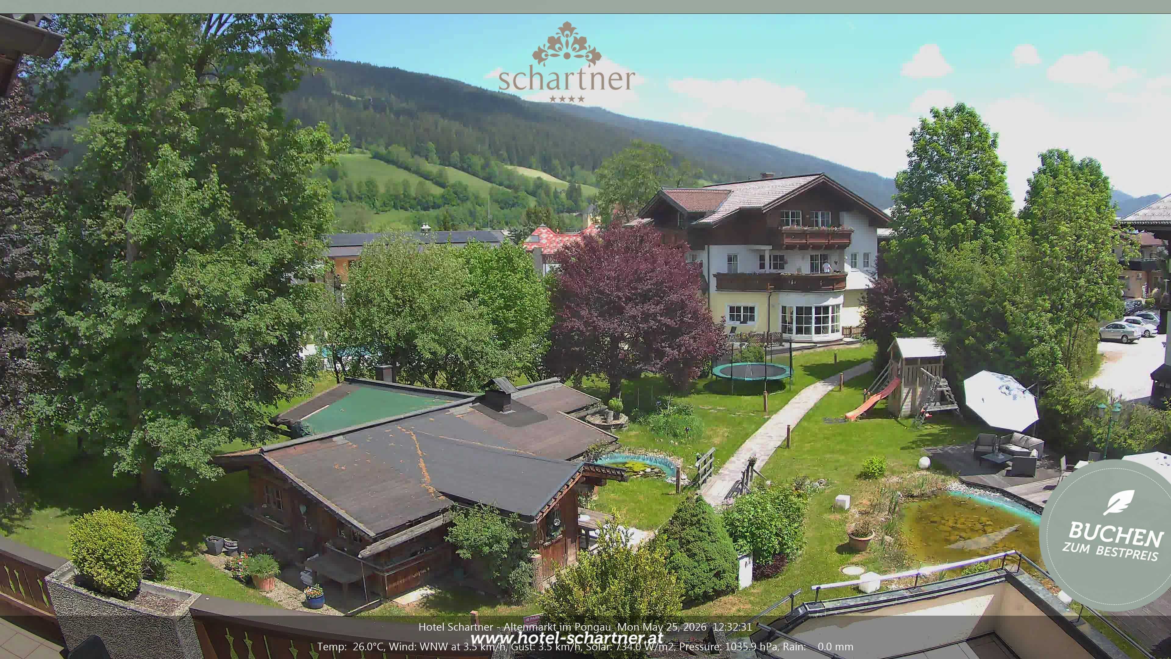 Archiv Foto Webcam Altenmarkt: Hotel Schartner