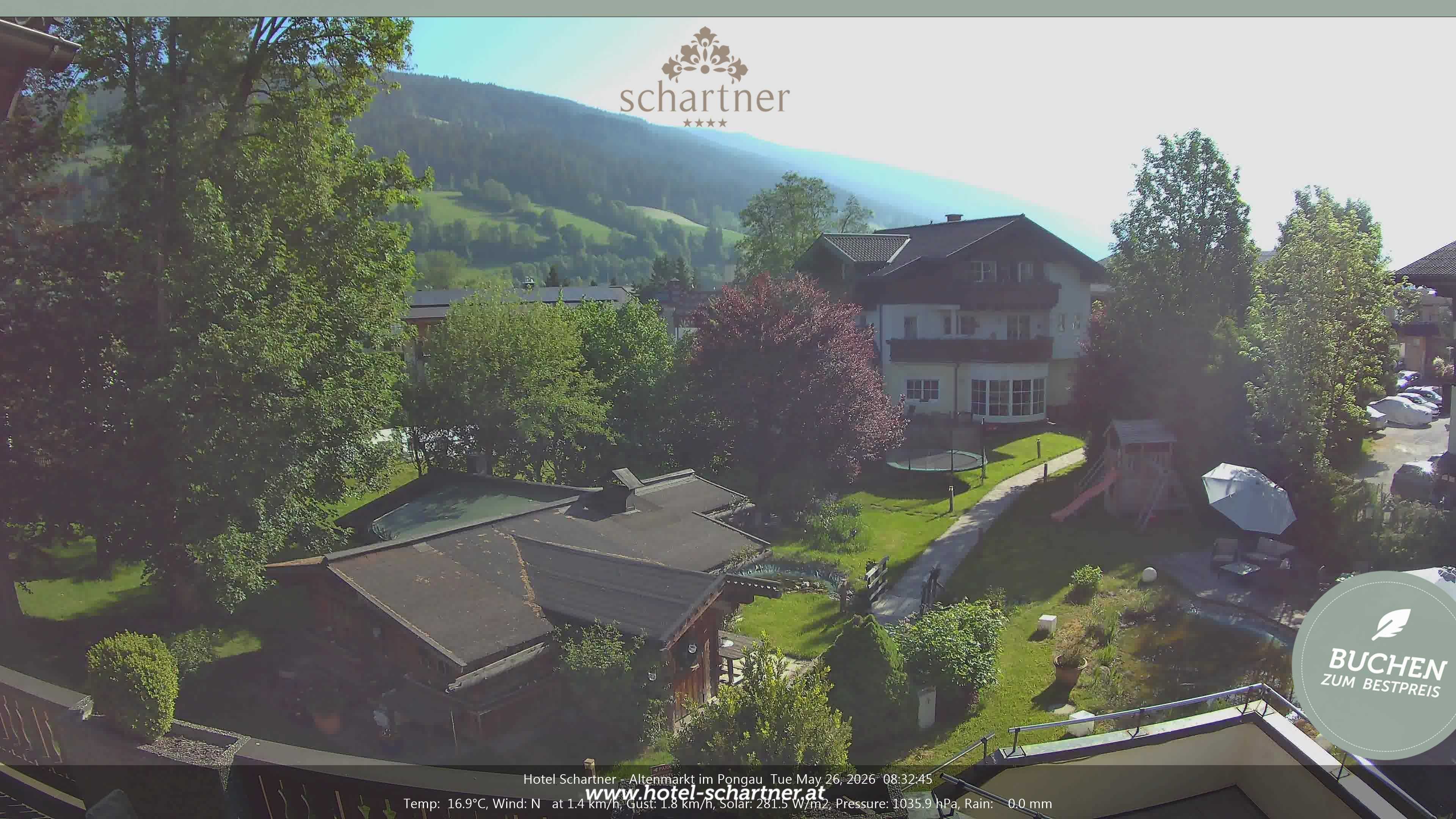 Archiv Foto Webcam Altenmarkt: Hotel Schartner